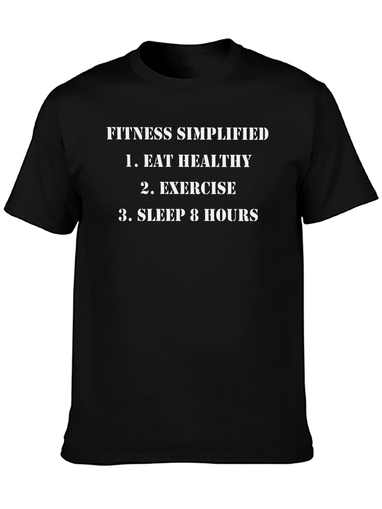 Fitness Simplified Mens Black T-Shirt