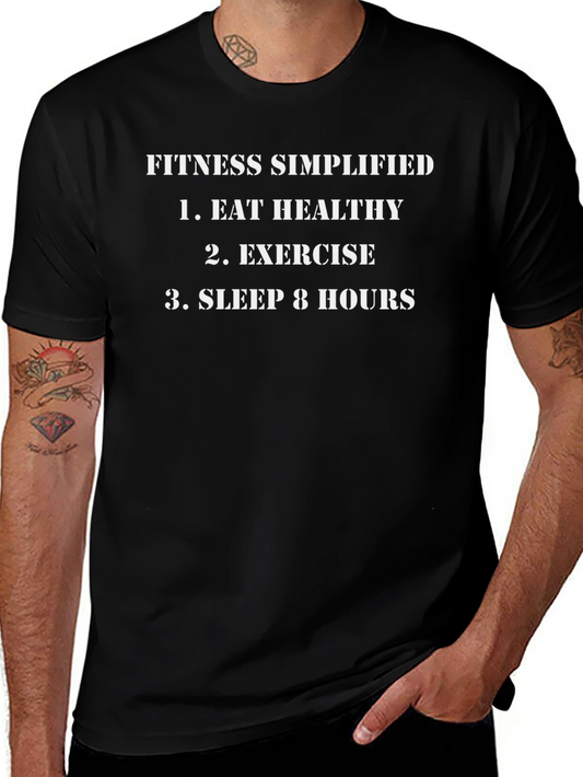 Fitness Simplified Mens Black T-Shirt