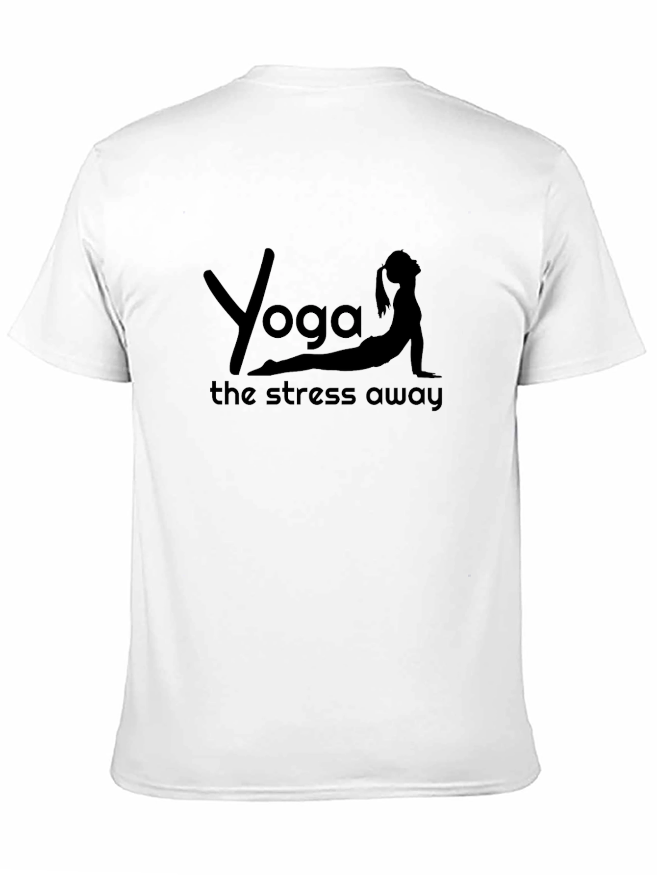 Yoga The Stress Away Black T-Shirt