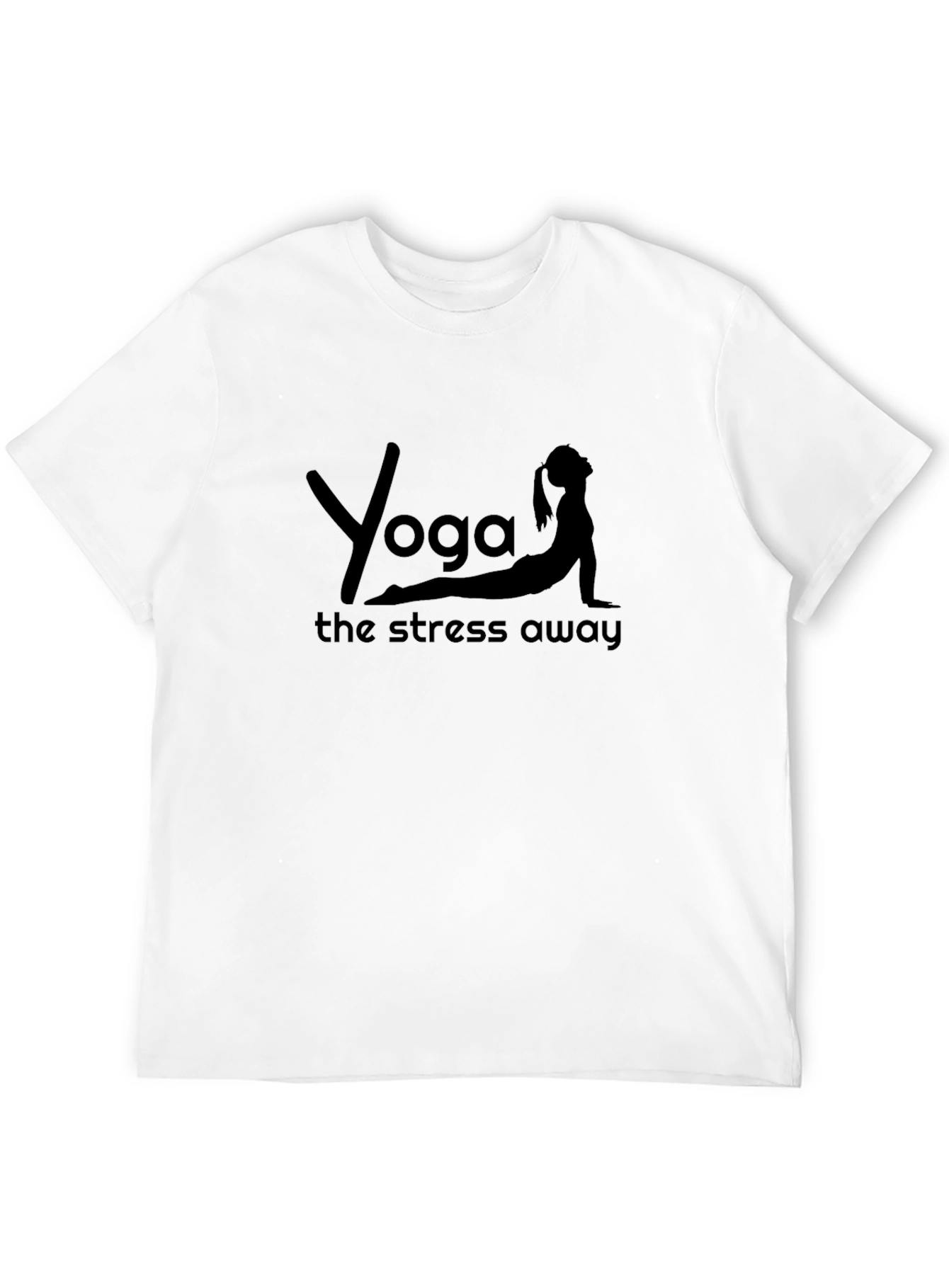 Yoga The Stress Away Black T-Shirt