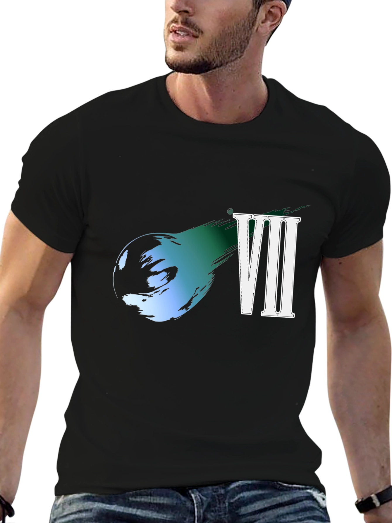 Final Fantasy VII T-Shirt Black Cotton