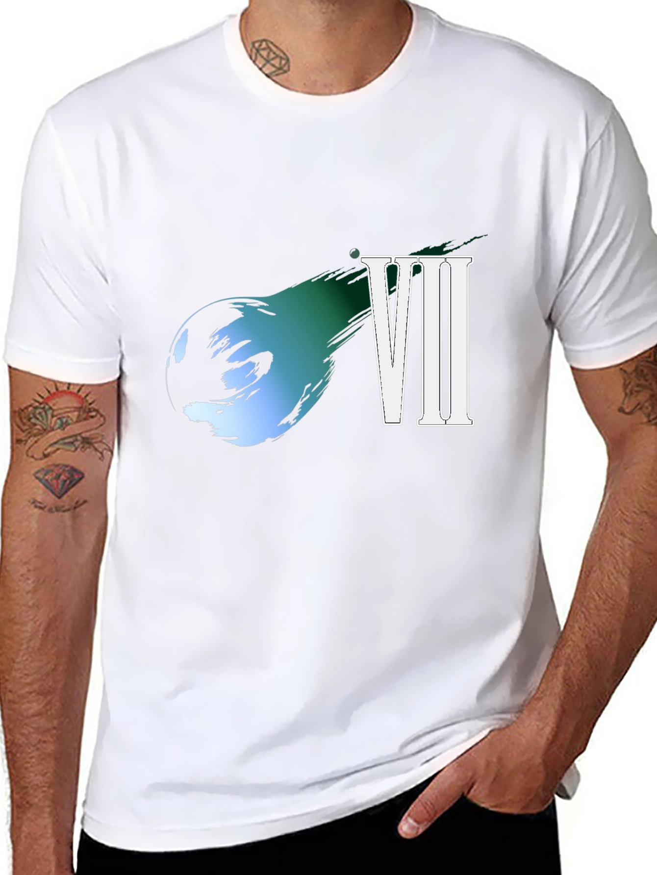 Final Fantasy VII T-Shirt Black Cotton