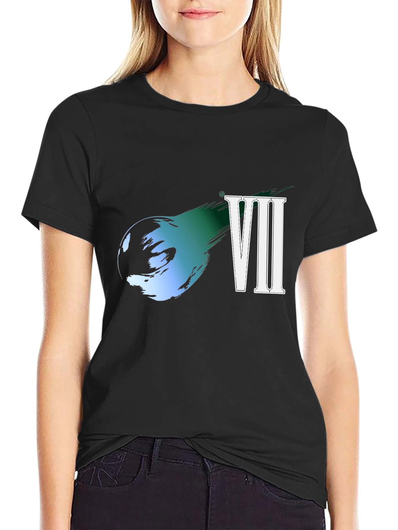 Final Fantasy VII T-Shirt Black Cotton