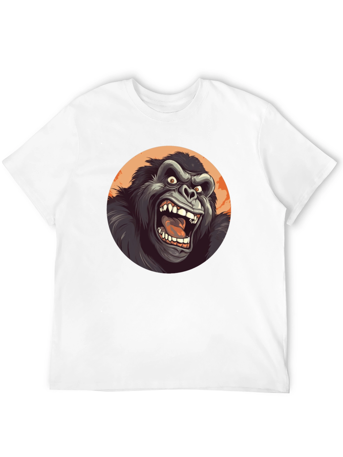 Roaring Gorilla Graphic Tee - Black Crew Neck
