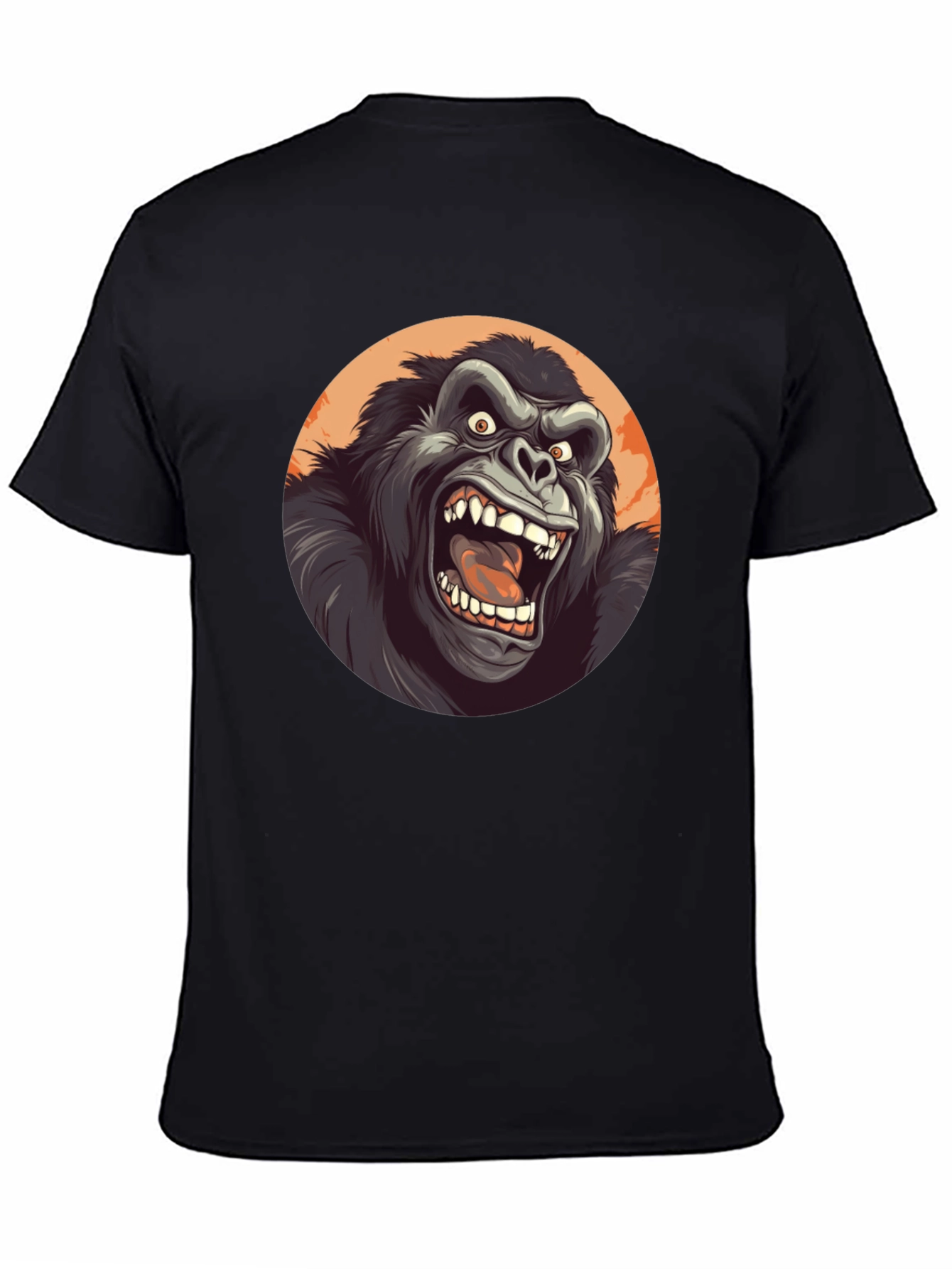 Roaring Gorilla Graphic Tee - Black Crew Neck