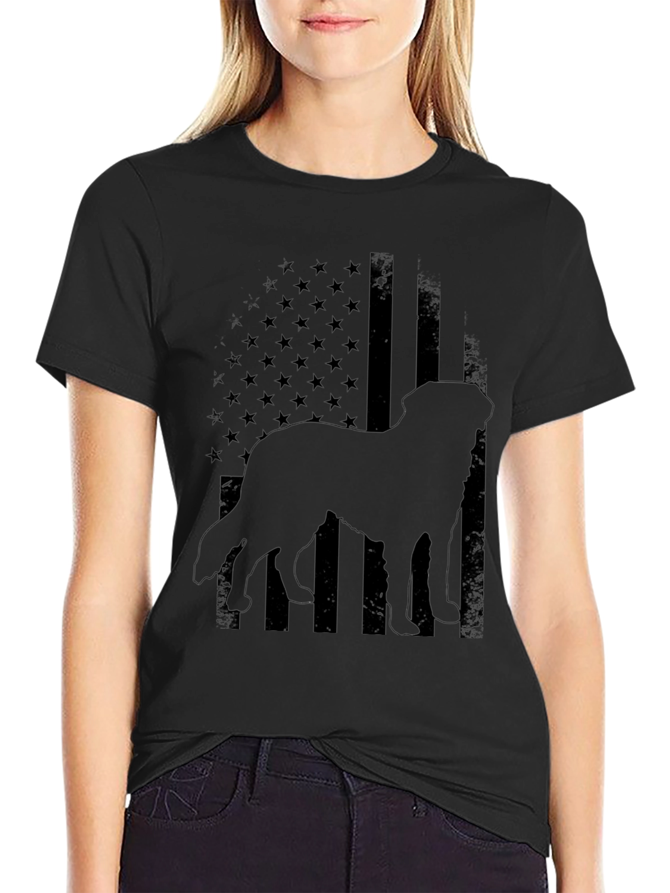 Dog American Flag T-Shirt