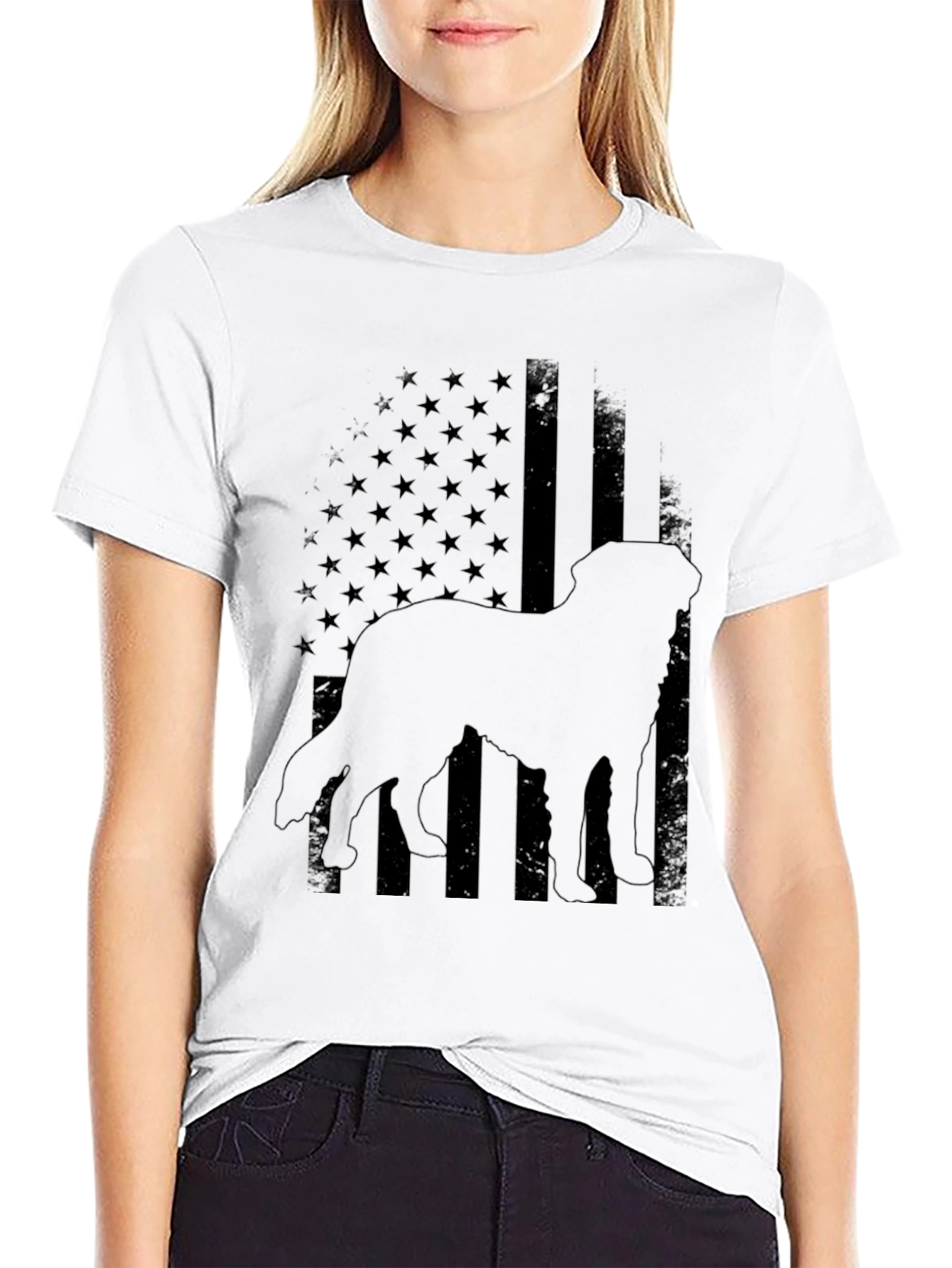 Dog American Flag T-Shirt