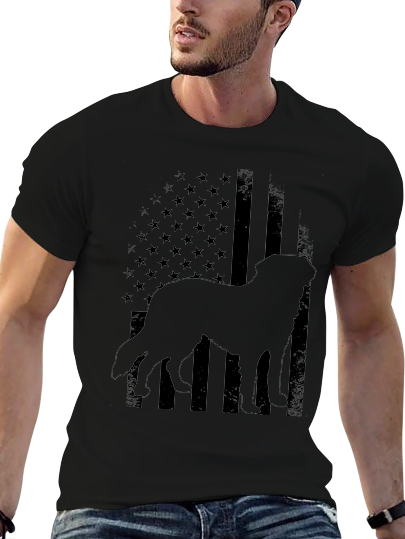 Dog American Flag T-Shirt