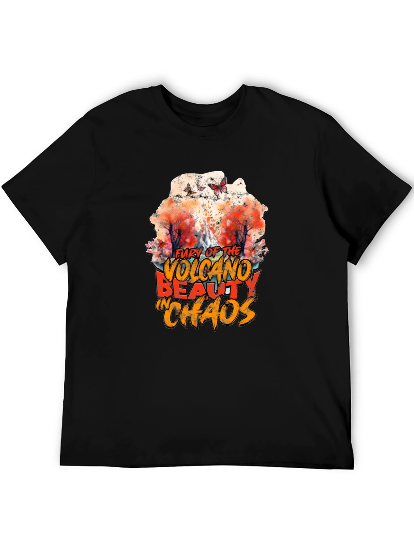 Volcano Beauty in Chaos Graphic T-Shirt