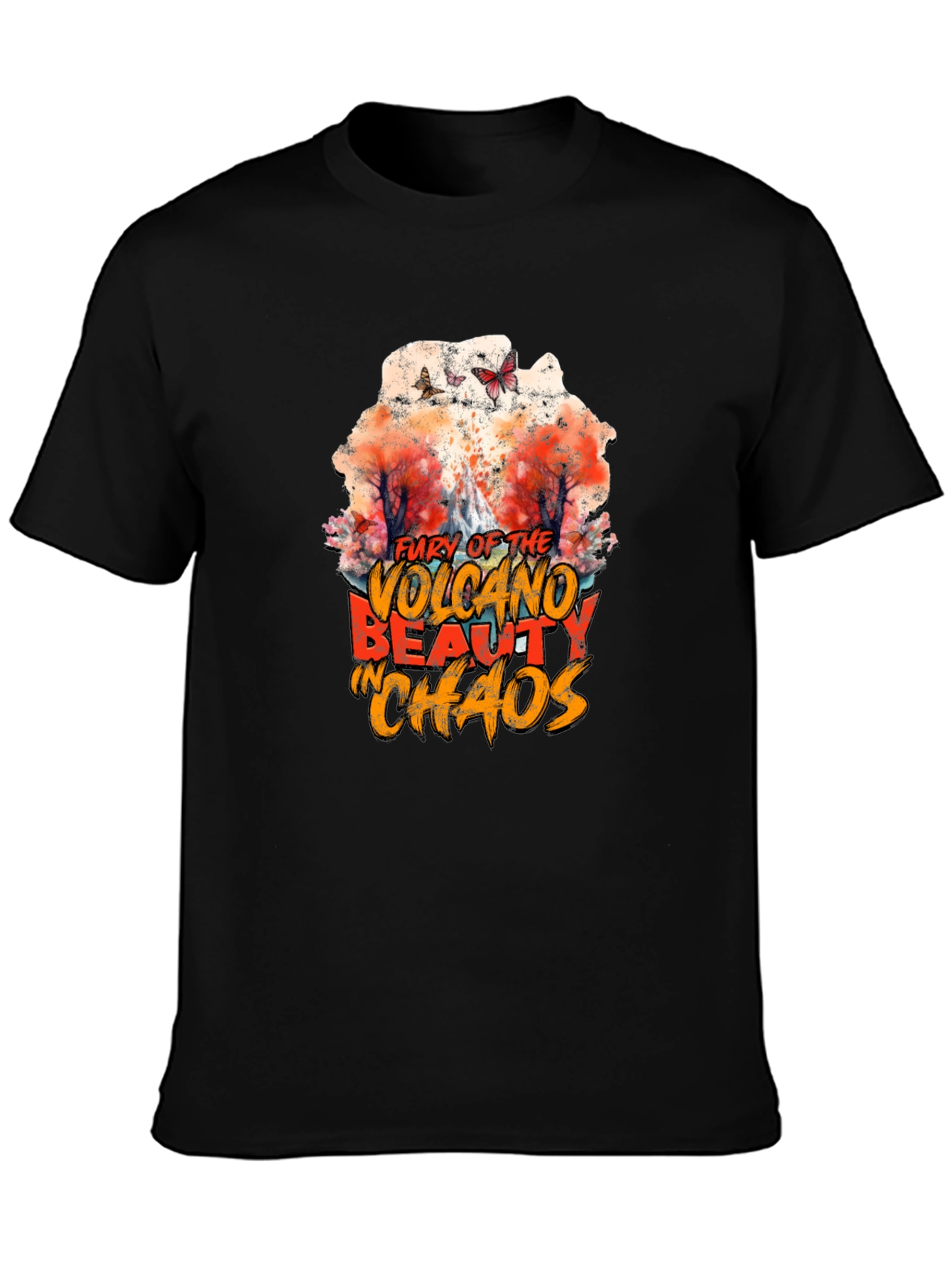 Volcano Beauty in Chaos Graphic T-Shirt