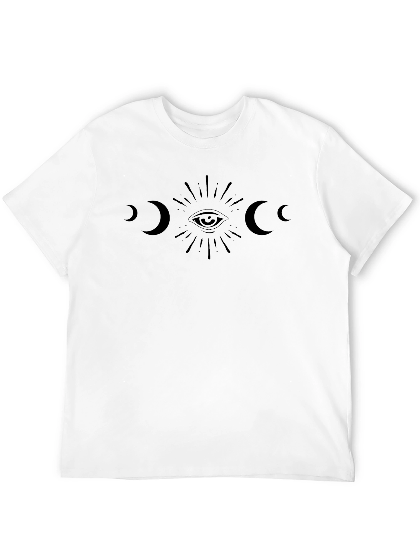 Mystic Eye & Moon Phases Black T-Shirt