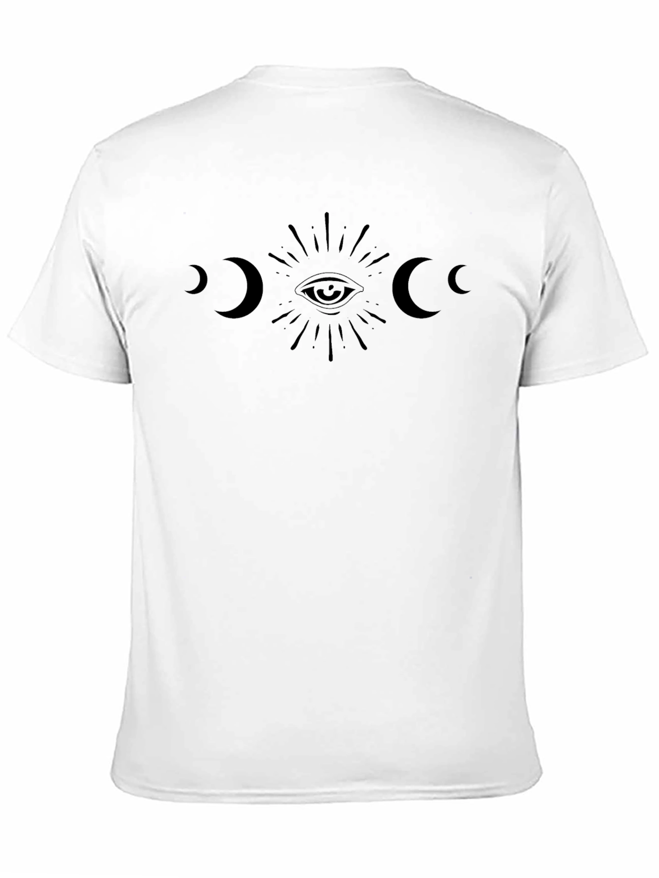 Mystic Eye & Moon Phases Black T-Shirt