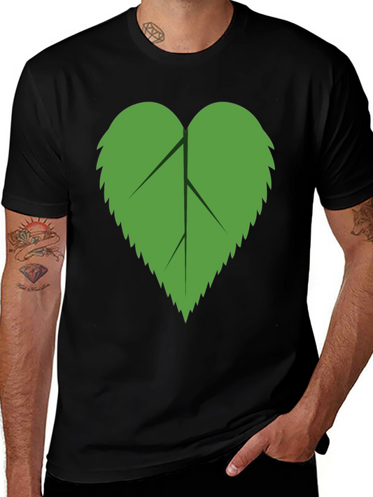 Leaf Graphic Tee - Black Casual Comfort