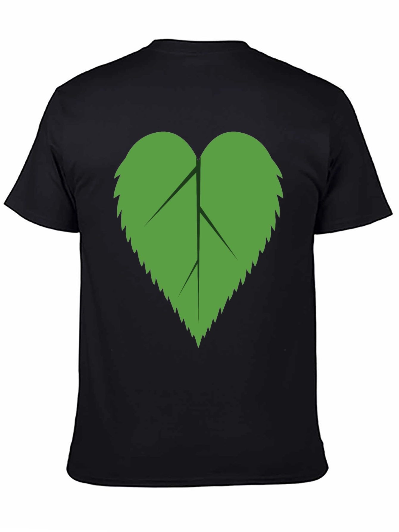 Leaf Graphic Tee - Black Casual Comfort