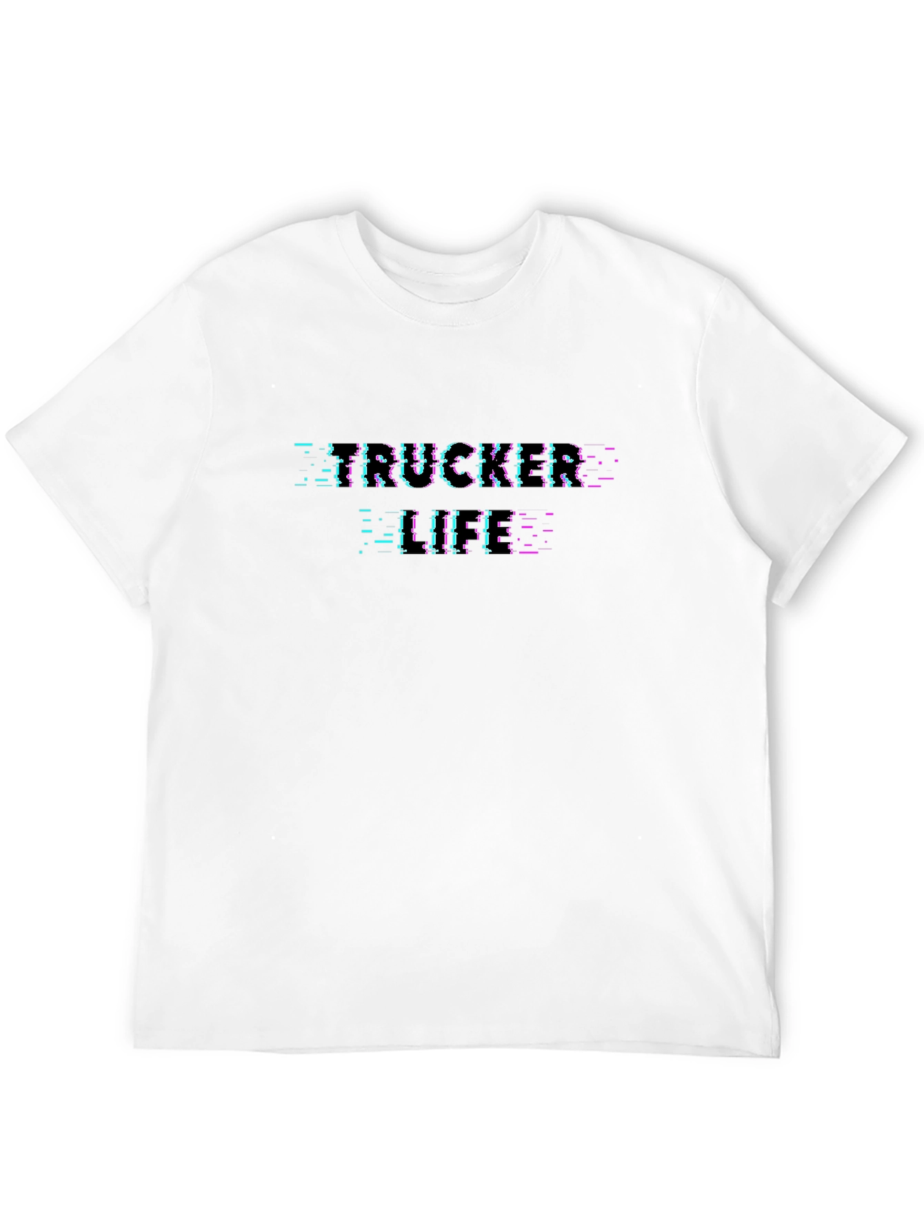Trucker Glitch T-Shirt - Black