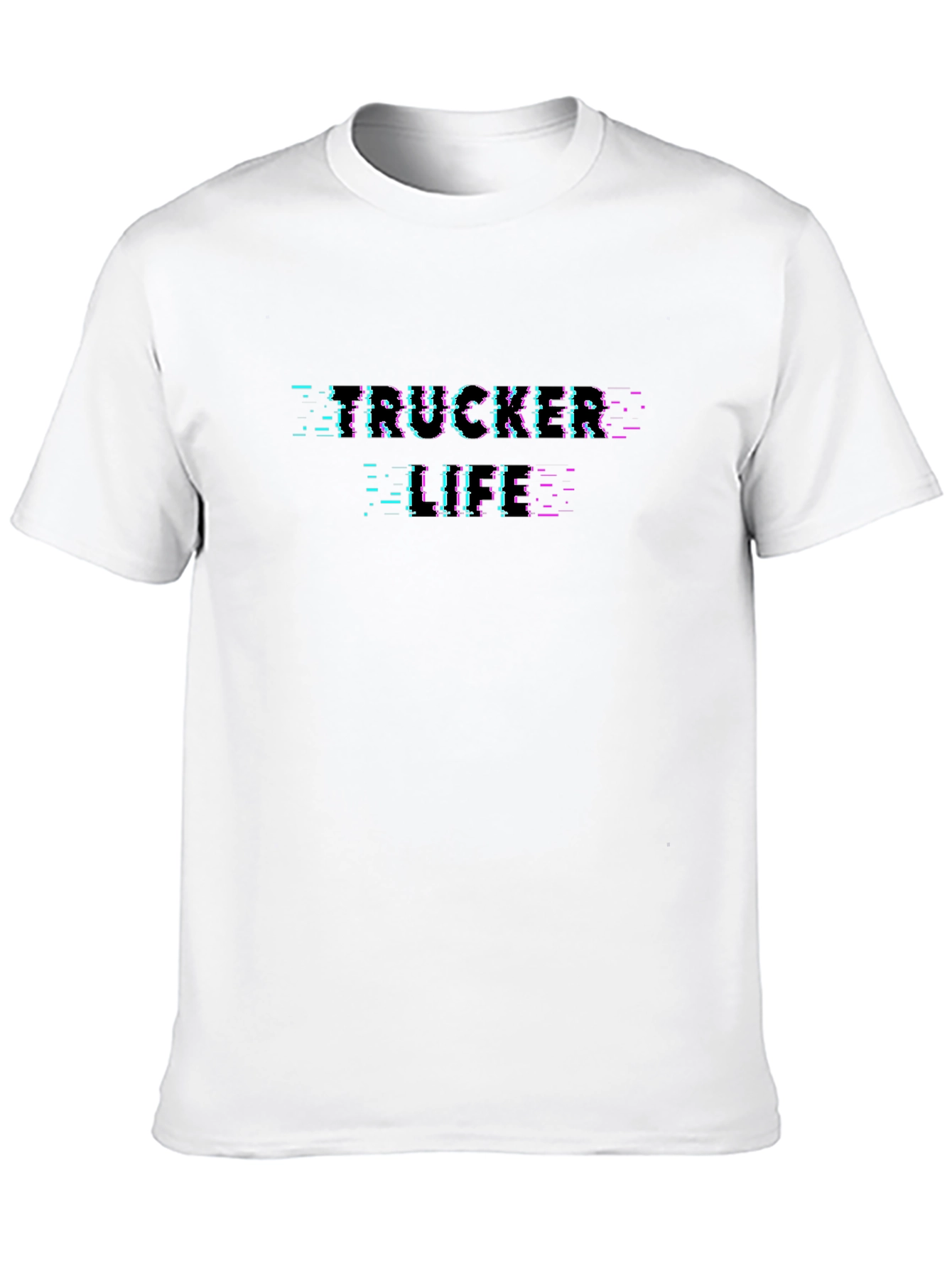 Trucker Glitch T-Shirt - Black