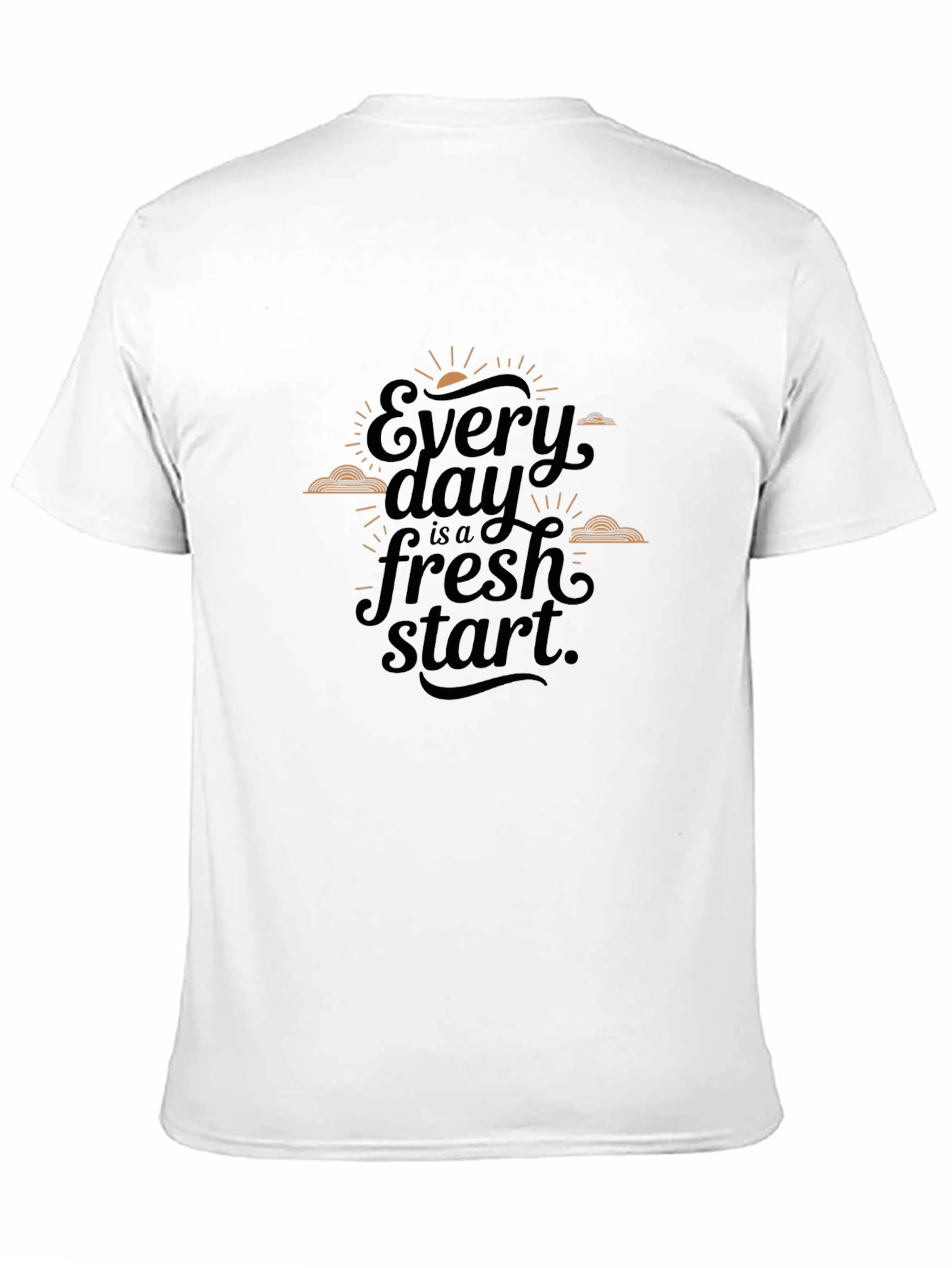 Every Day is a Fresh Start Black Graphic T-Shirt