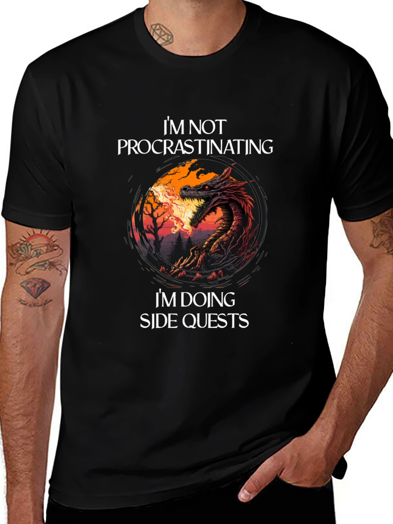 Im Not Procrastinating Dragon T-Shirt