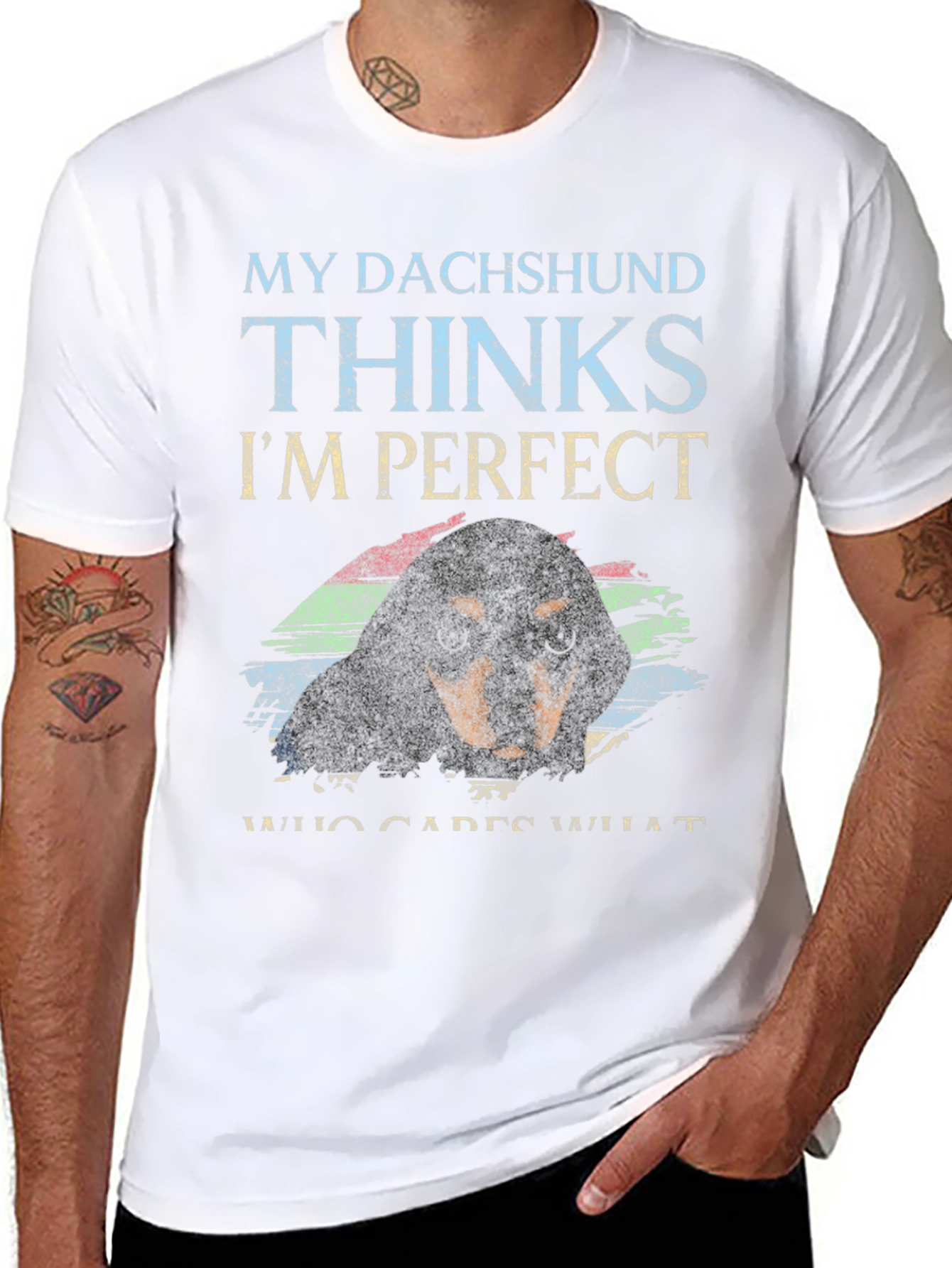 Dachshund Lover T-Shirt - My Dachshund Thinks Im Perfect