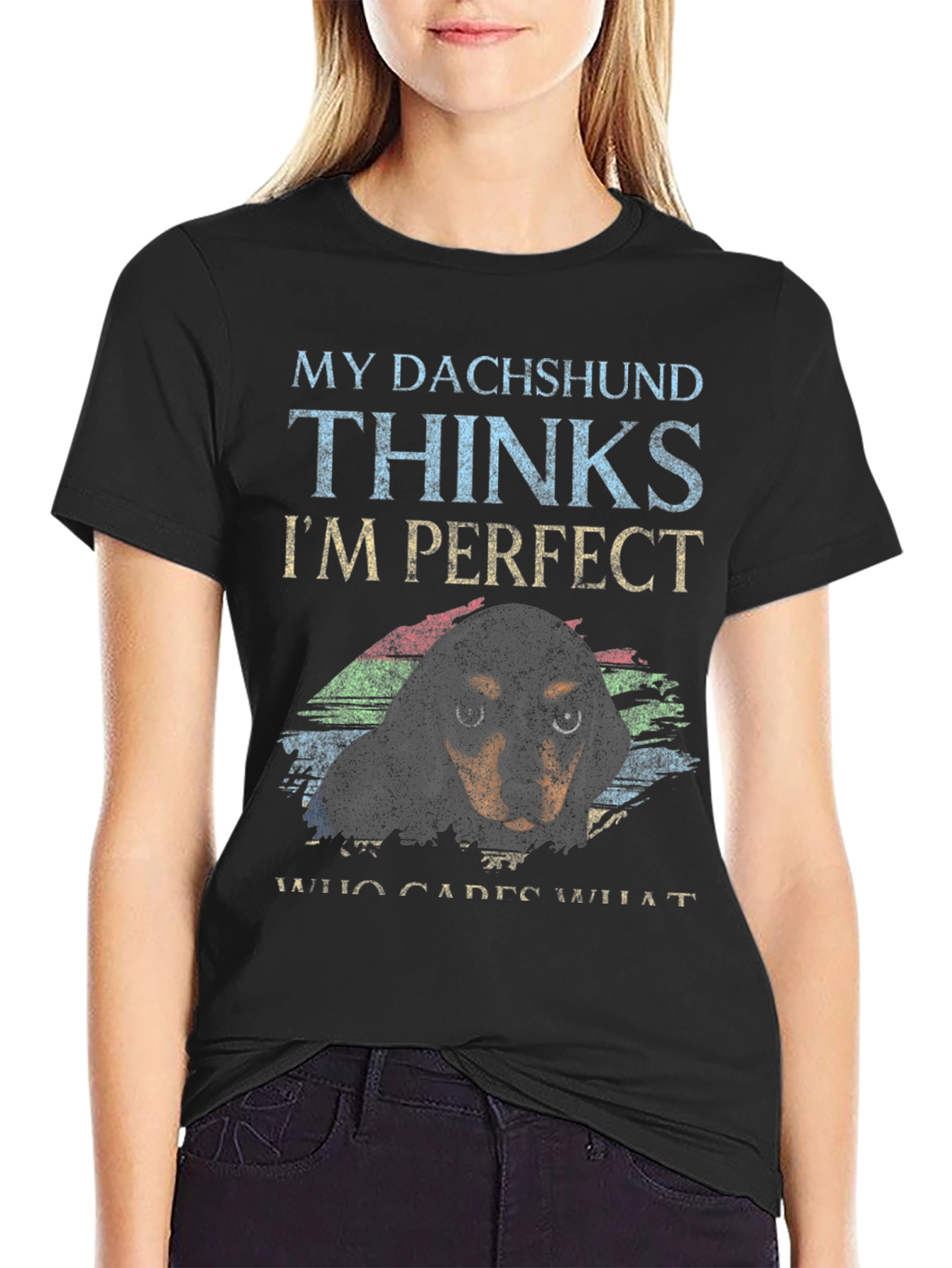 Dachshund Lover T-Shirt - My Dachshund Thinks Im Perfect