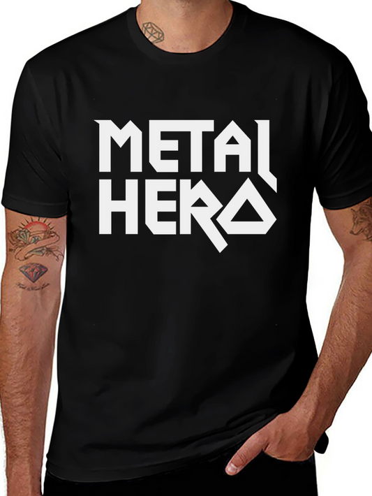 Metal Hero T-Shirt - Black Cotton Graphic Tee