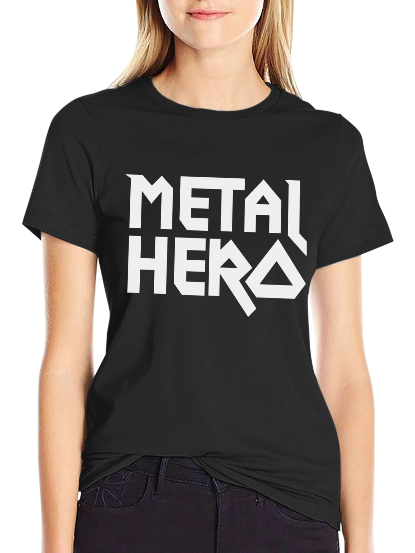 Metal Hero T-Shirt - Black Cotton Graphic Tee
