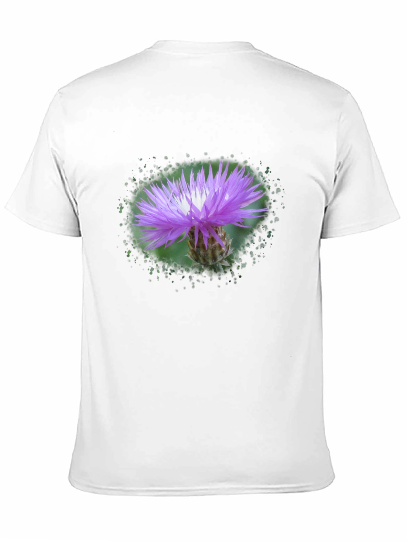 Floral Print Tee - Purple Thistle Graphic T-Shirt
