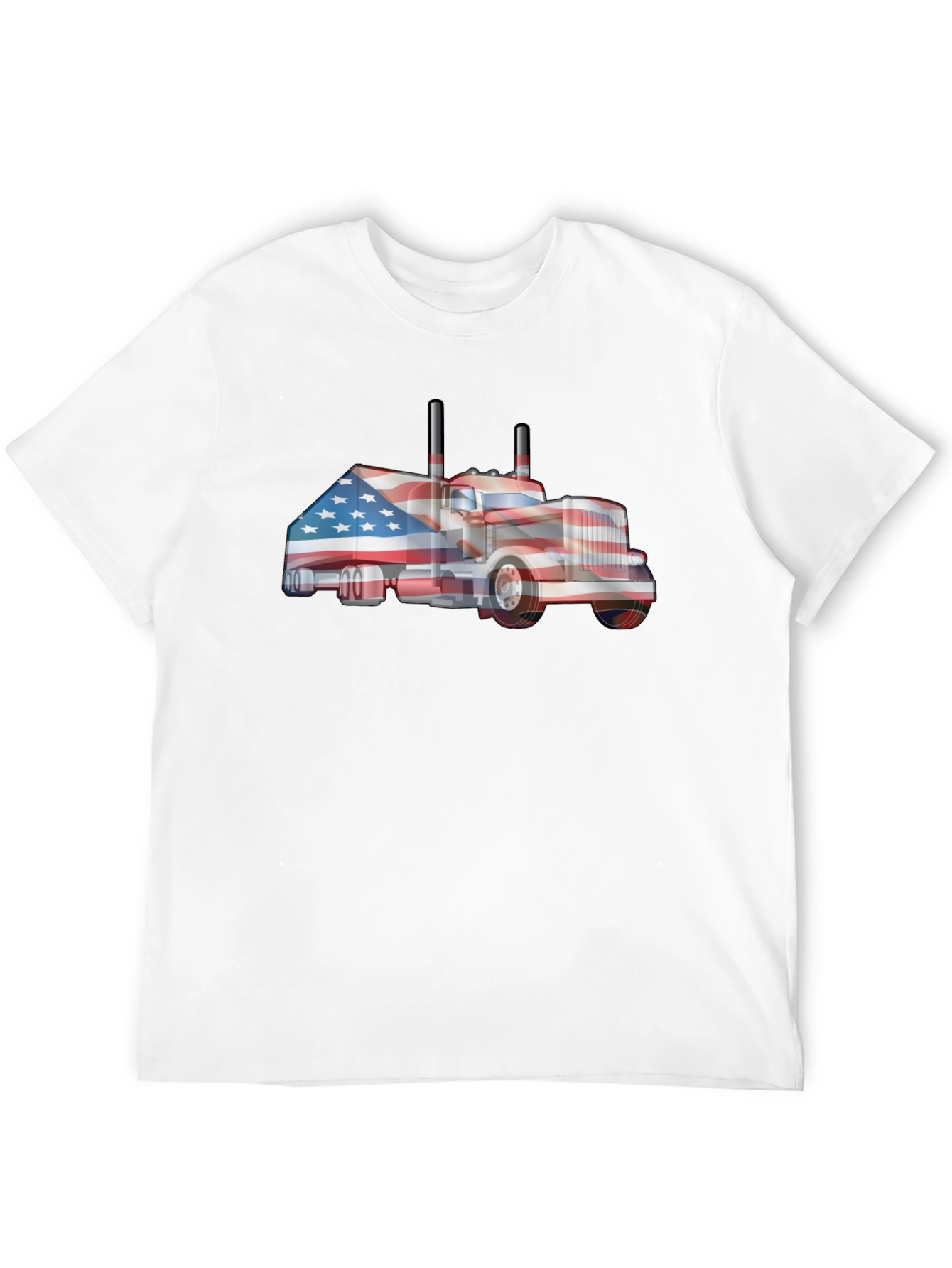 American Flag Truck Graphic Tee - Patriotic Style