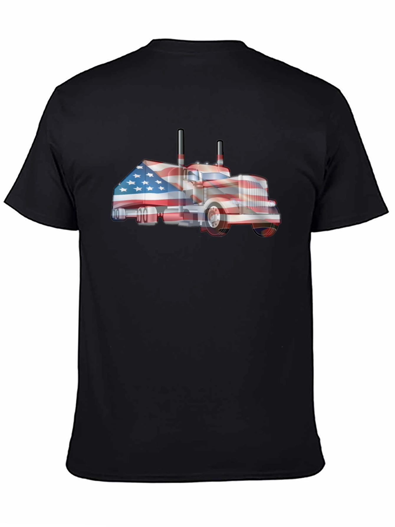 American Flag Truck Graphic Tee - Patriotic Style