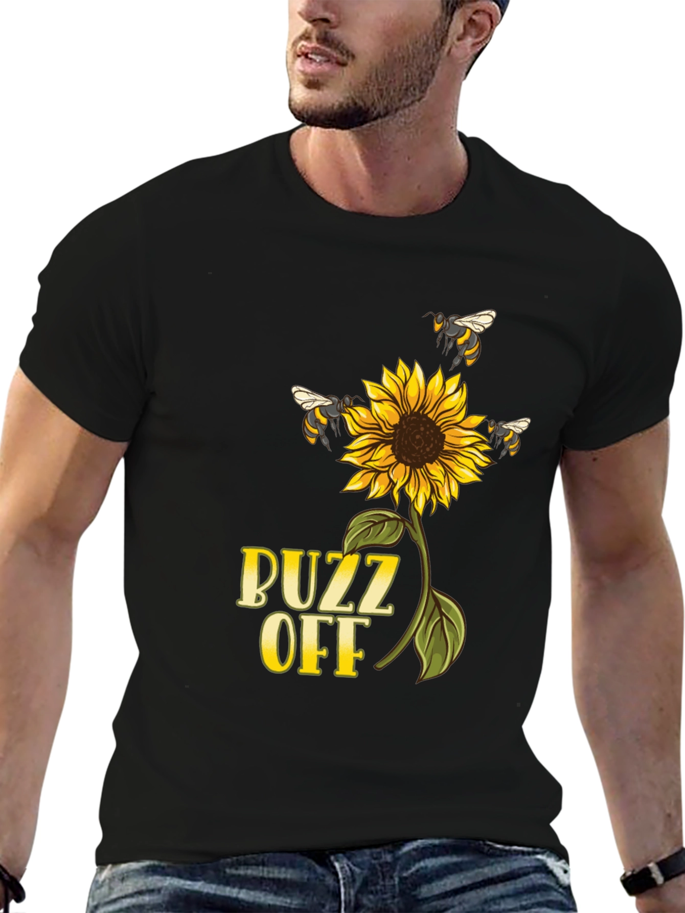 Buzz Off Sunflower Graphic Tee