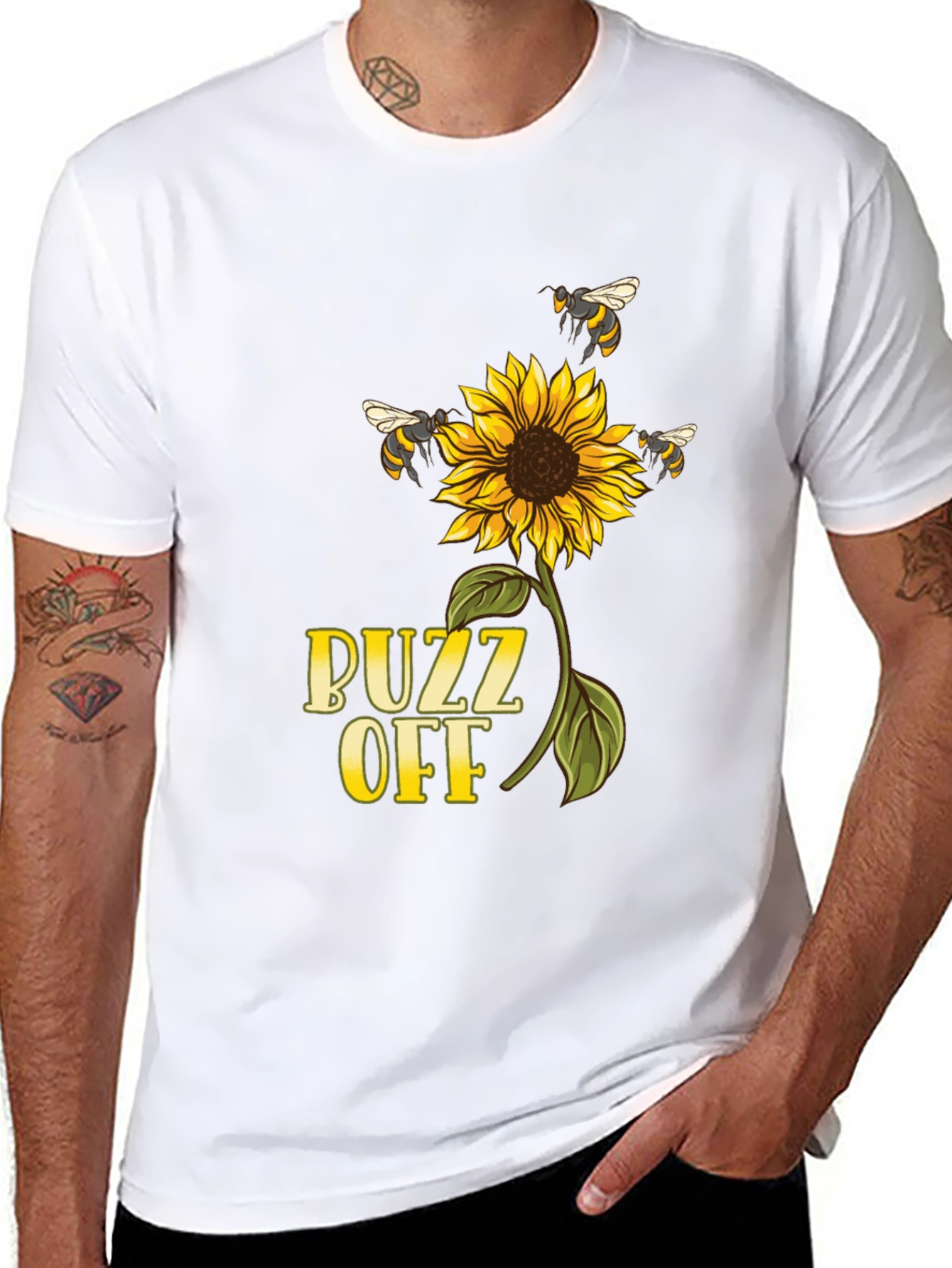 Buzz Off Sunflower Graphic Tee