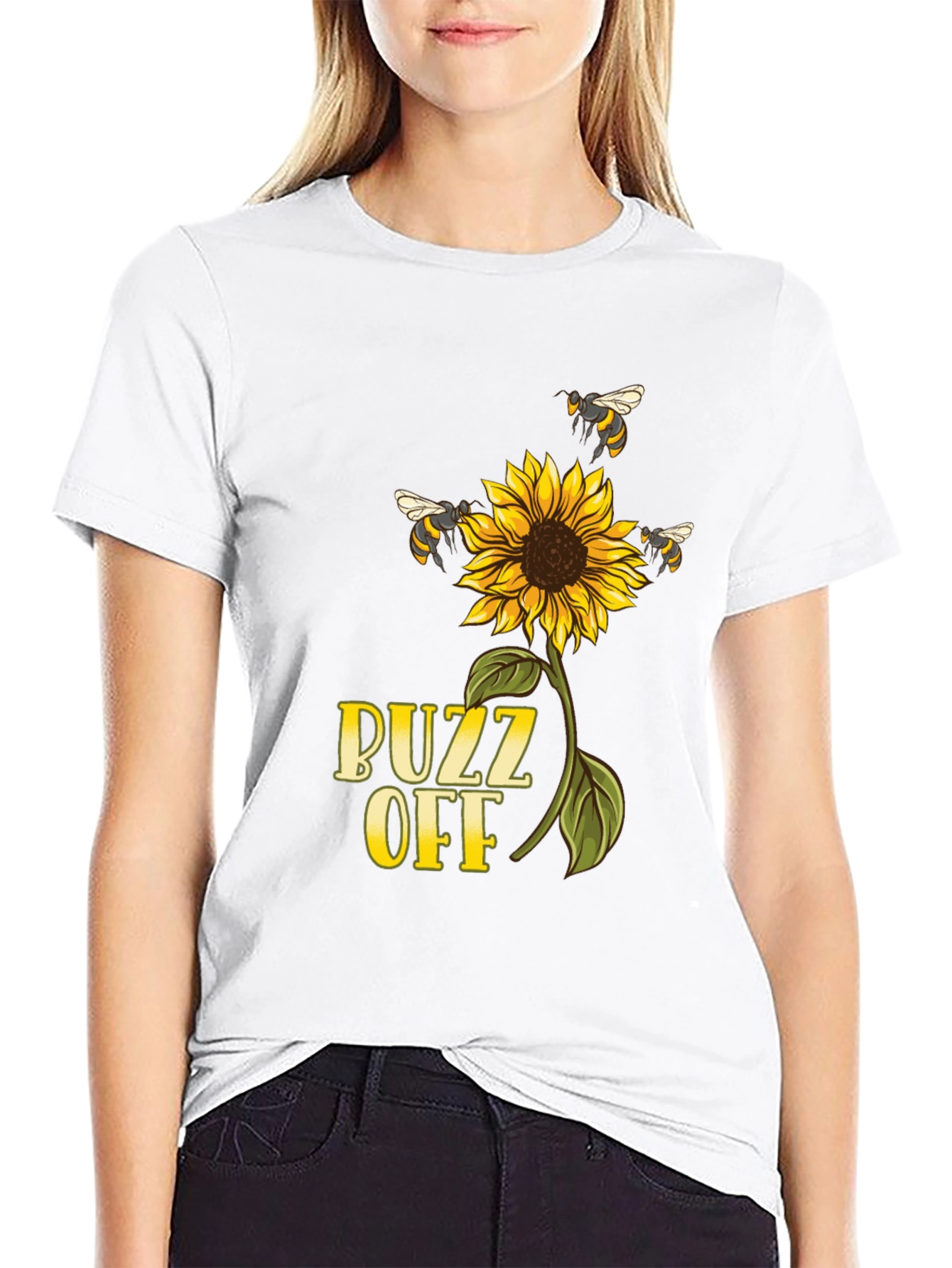 Buzz Off Sunflower Graphic Tee