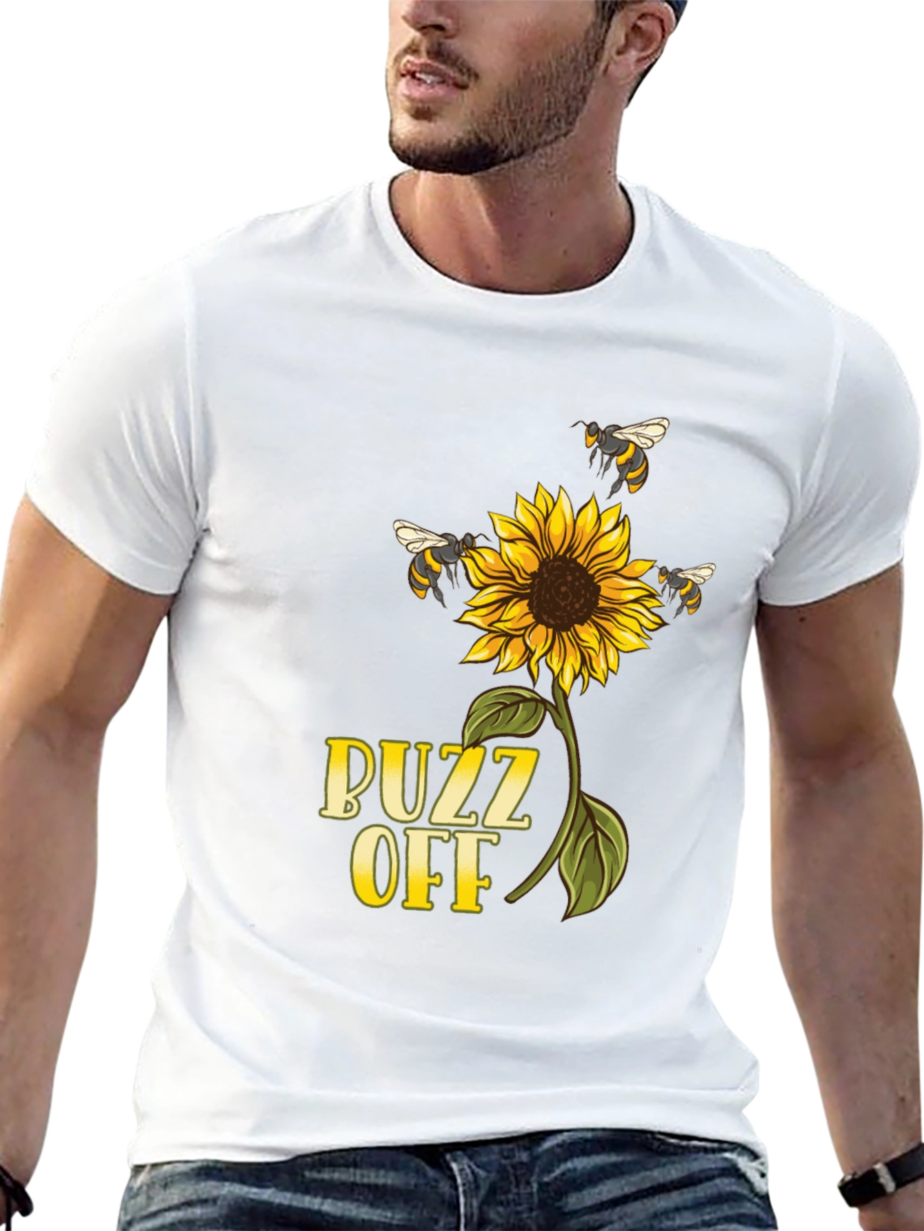 Buzz Off Sunflower Graphic Tee