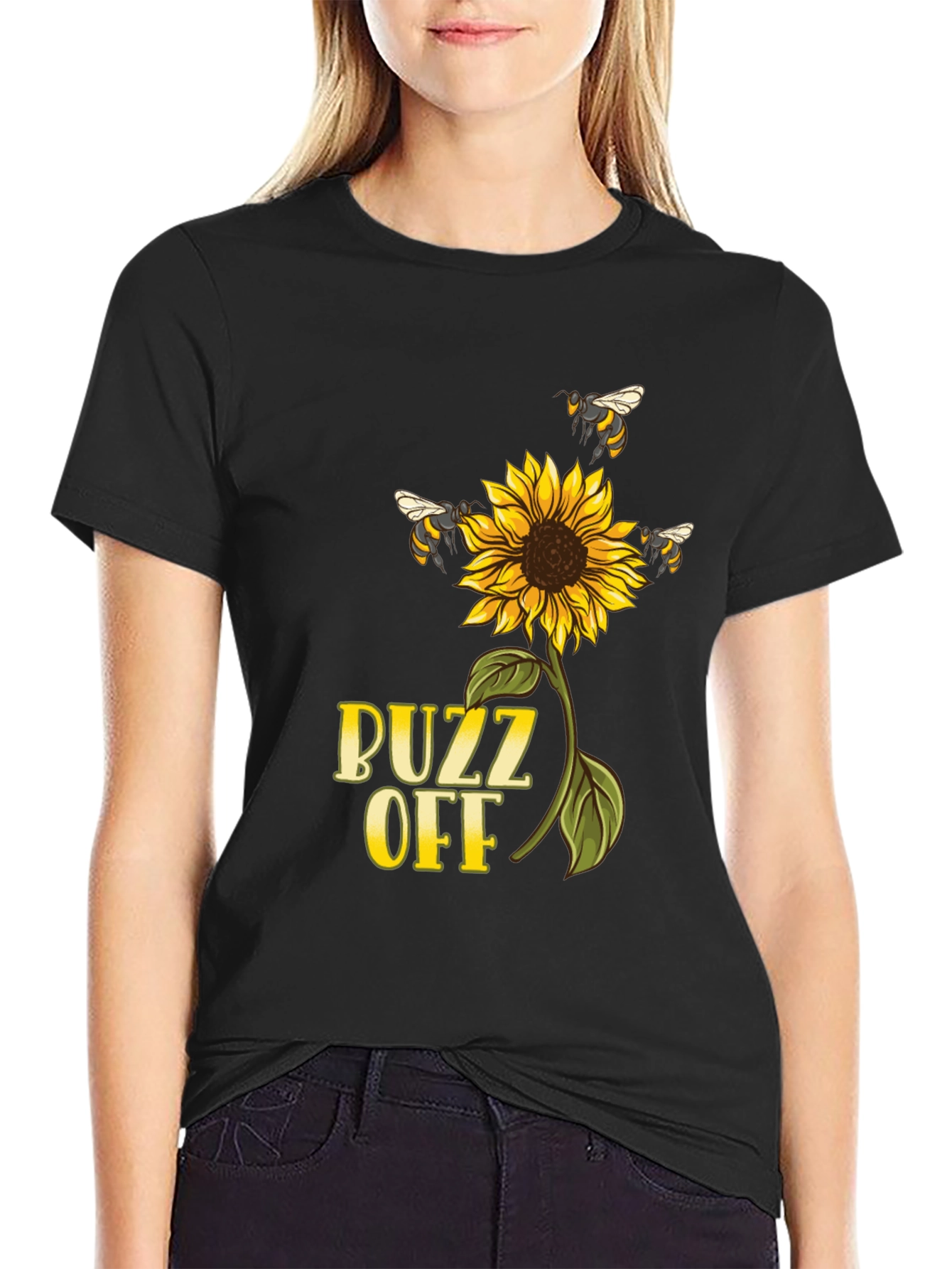 Buzz Off Sunflower Graphic Tee