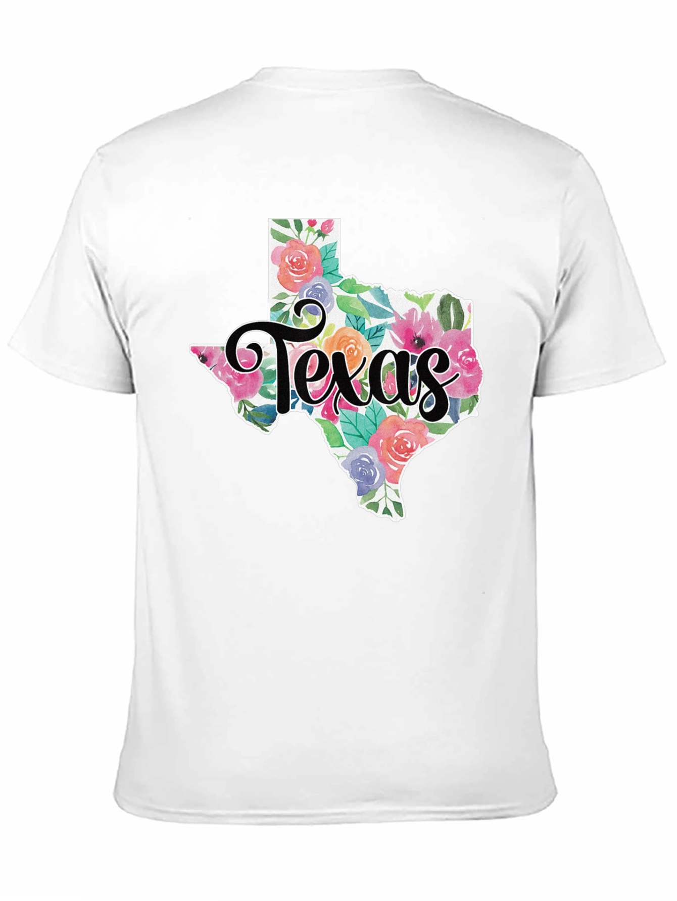 Floral Texas State T-Shirt Soft Cotton Tee