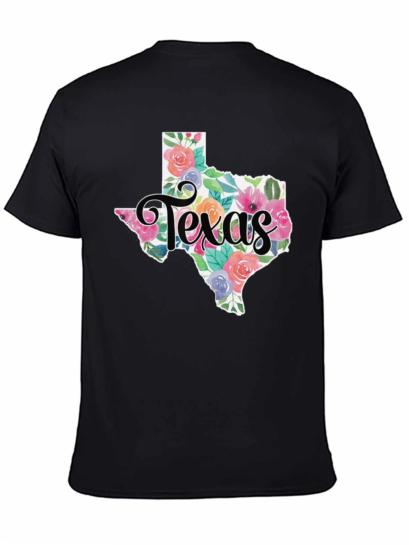 Floral Texas State T-Shirt Soft Cotton Tee