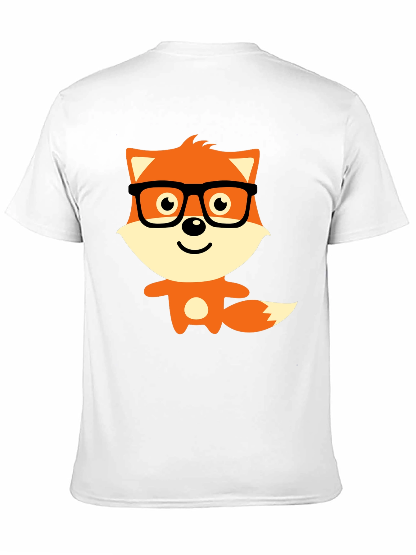 Geeky Fox Graphic Tee - Black Casual T-Shirt