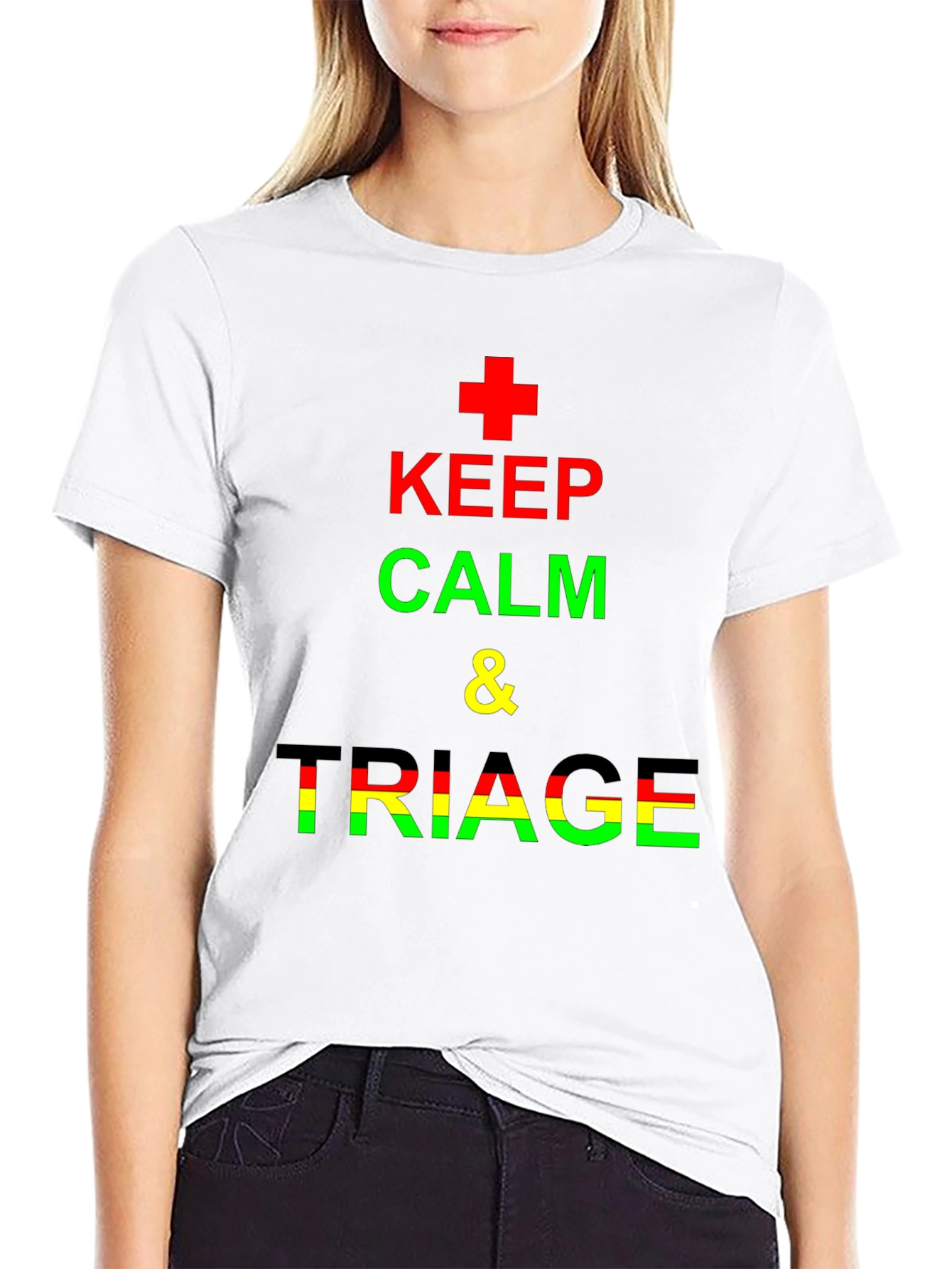 Keep Calm & Triage Crew Neck T-Shirt