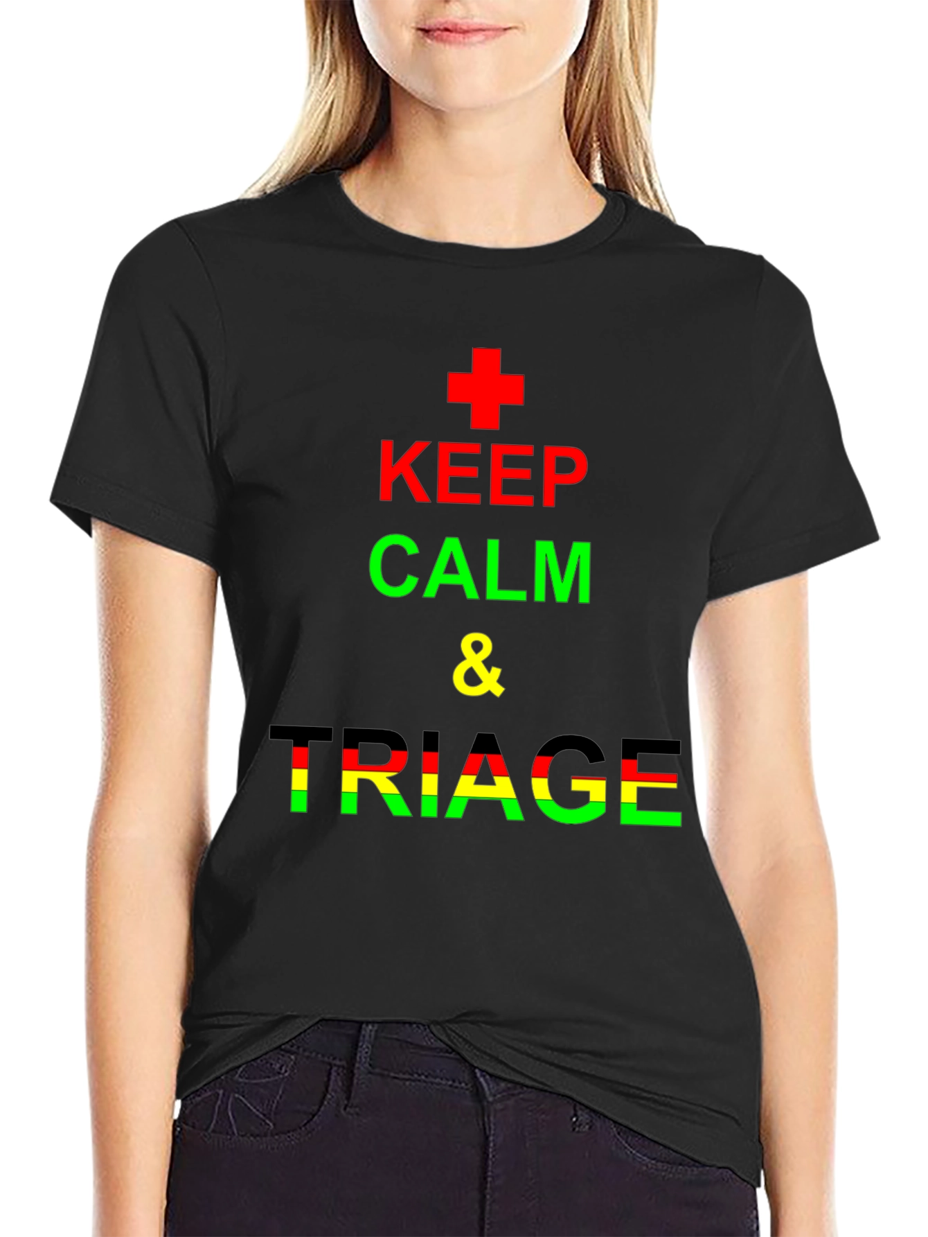Keep Calm & Triage Crew Neck T-Shirt