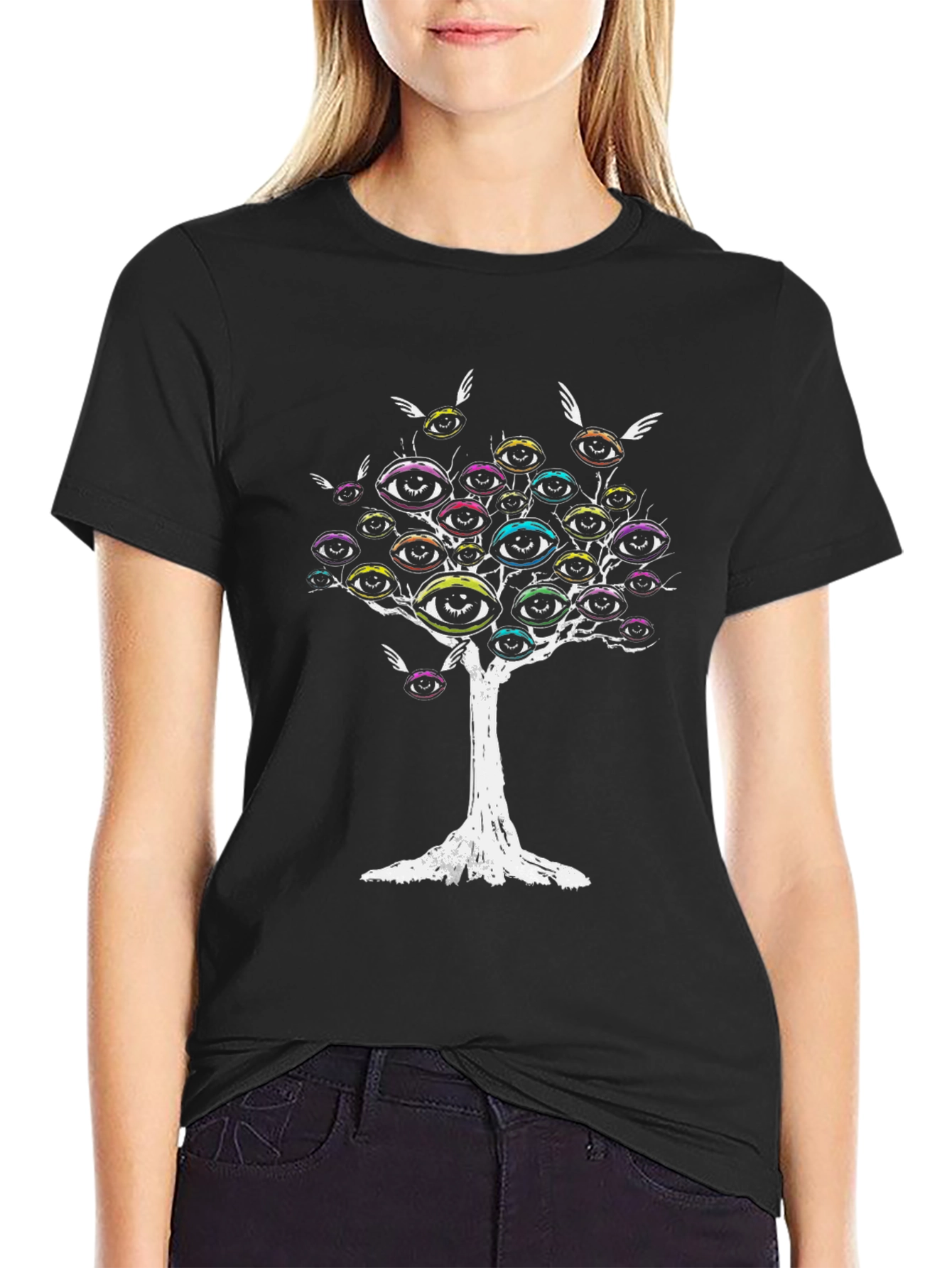 Eye Tree Graphic Tee - Mens Black T-Shirt