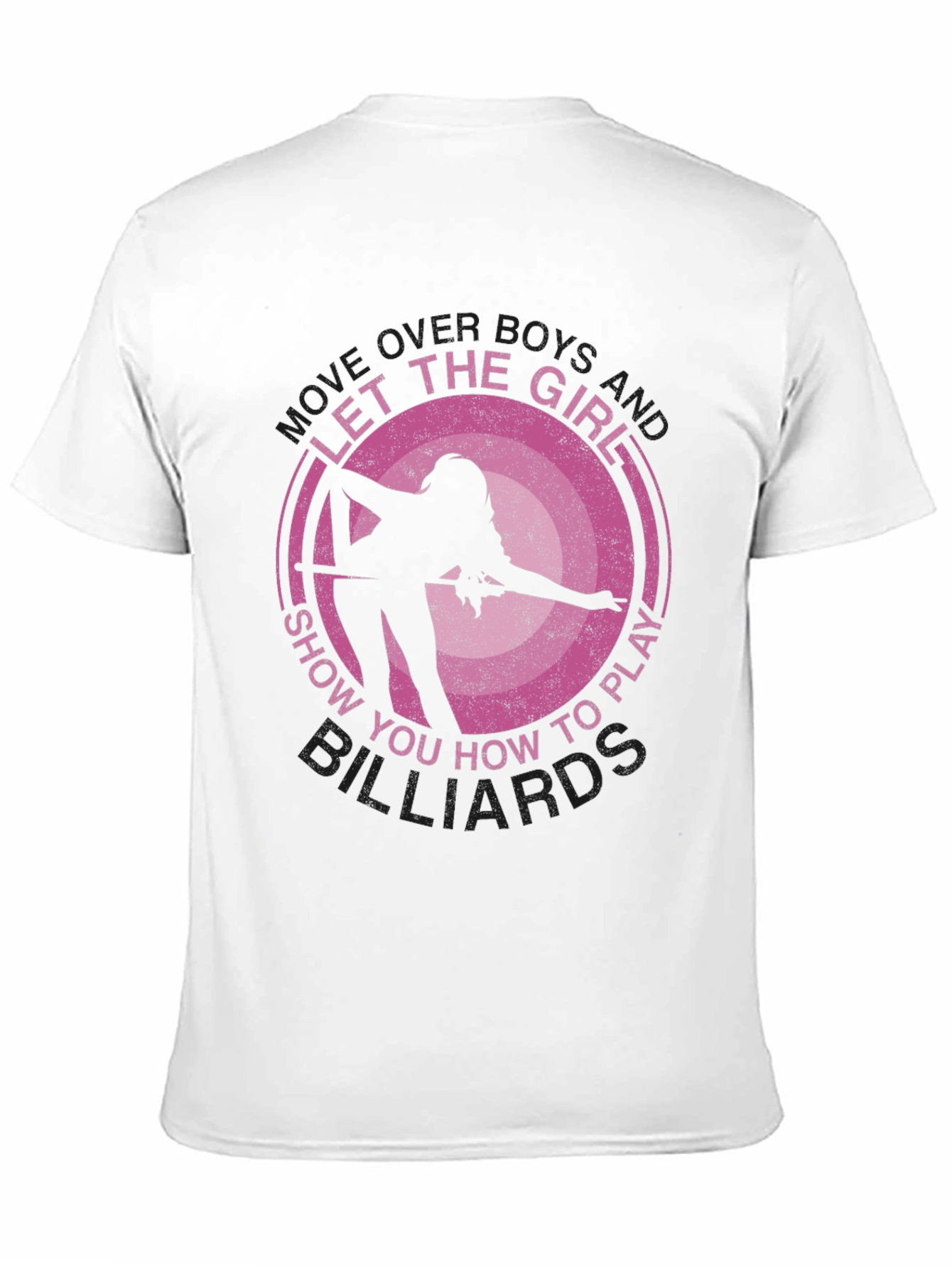 Billiards Girl Graphic T-Shirt - Pool Player Tee