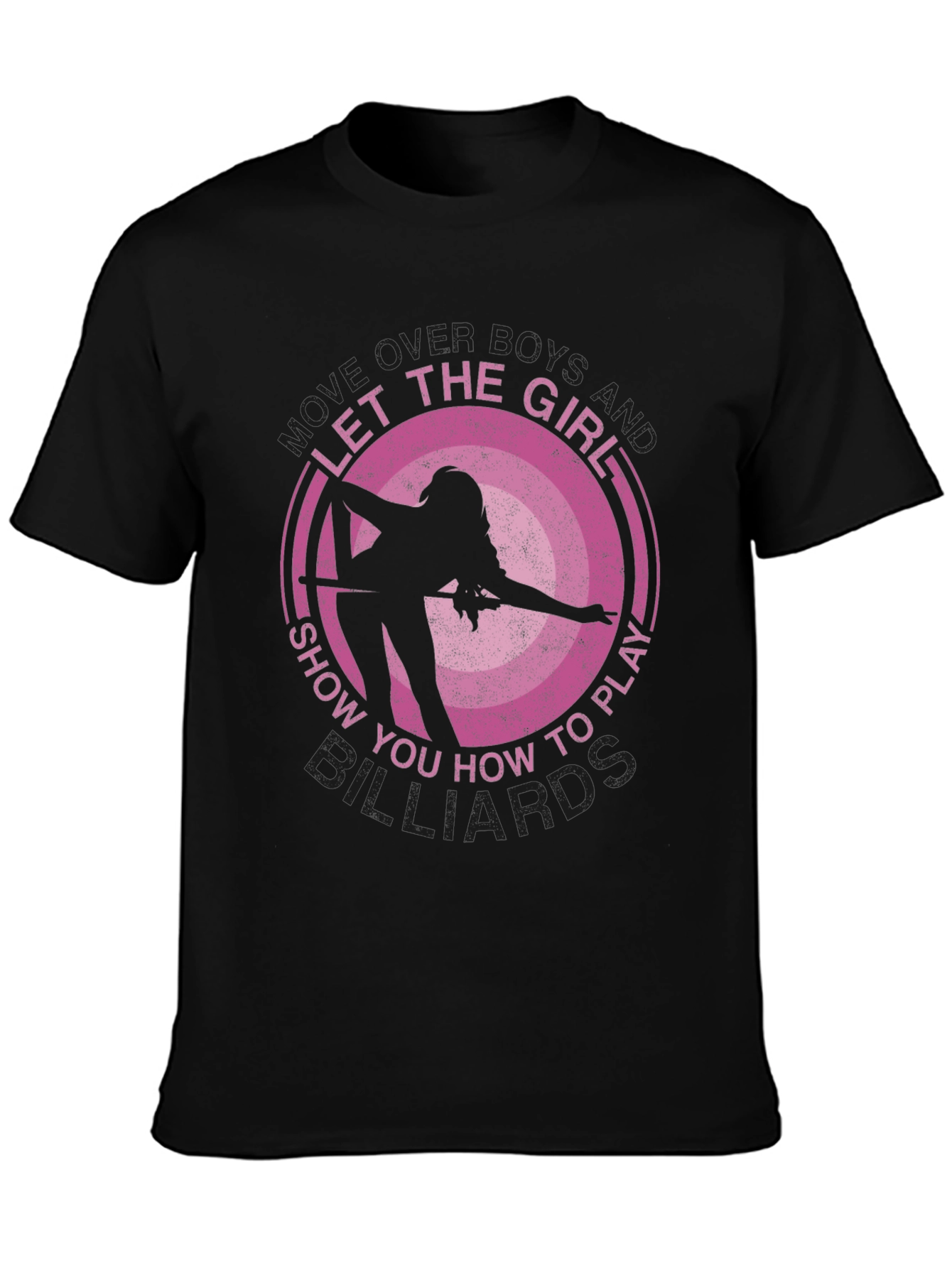 Billiards Girl Graphic T-Shirt - Pool Player Tee