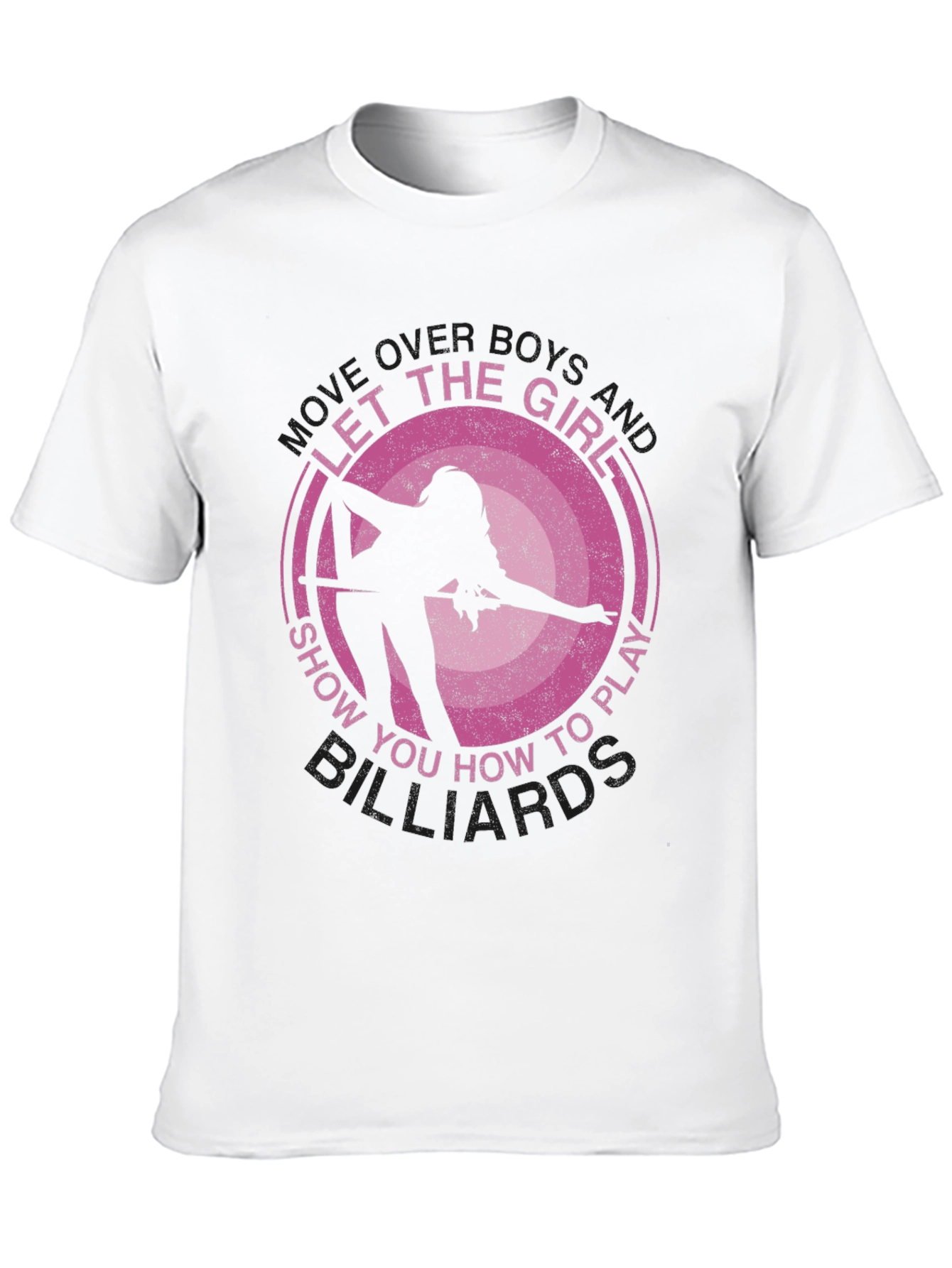 Billiards Girl Graphic T-Shirt - Pool Player Tee