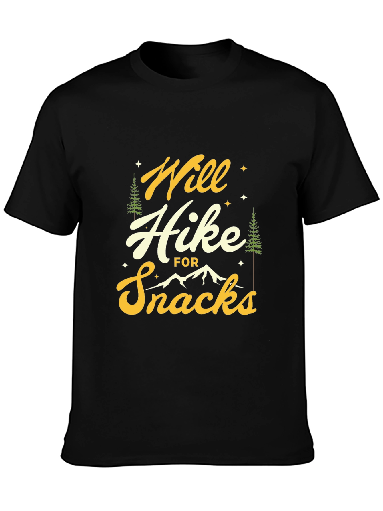 Hiker Tee: Will Hike For Snacks Graphic T-Shirt