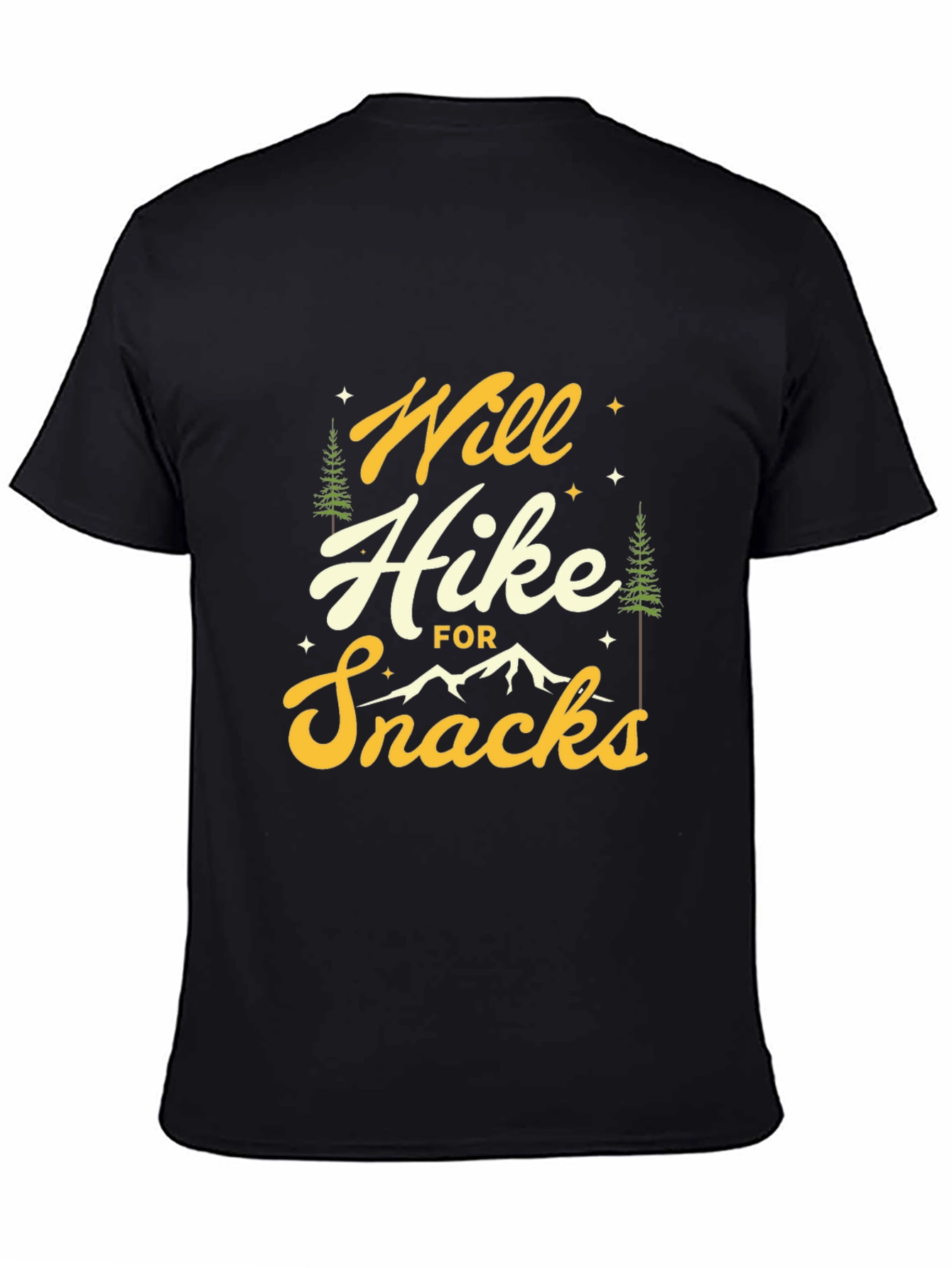 Hiker Tee: Will Hike For Snacks Graphic T-Shirt