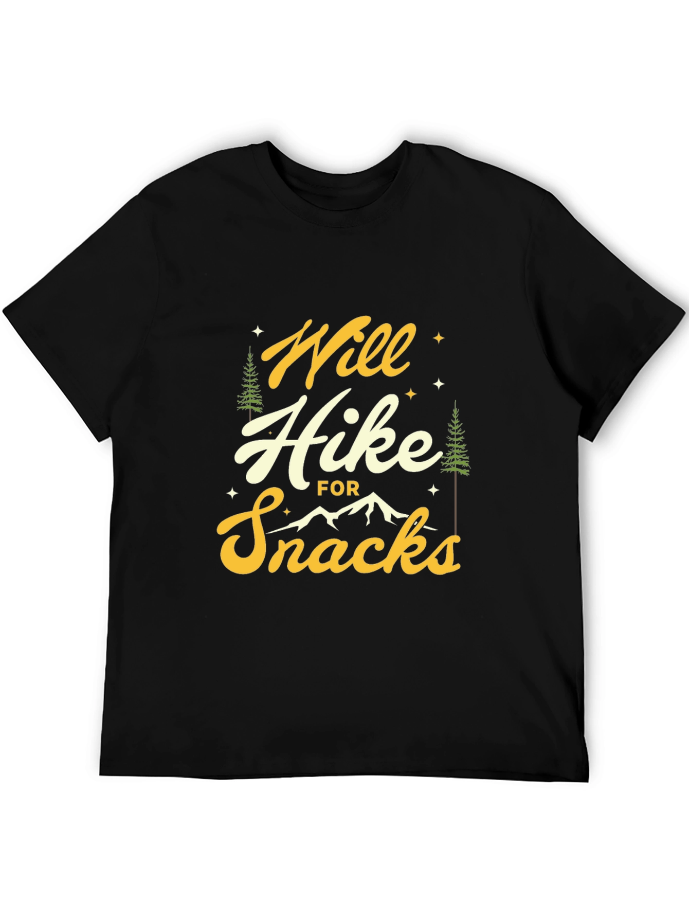 Hiker Tee: Will Hike For Snacks Graphic T-Shirt