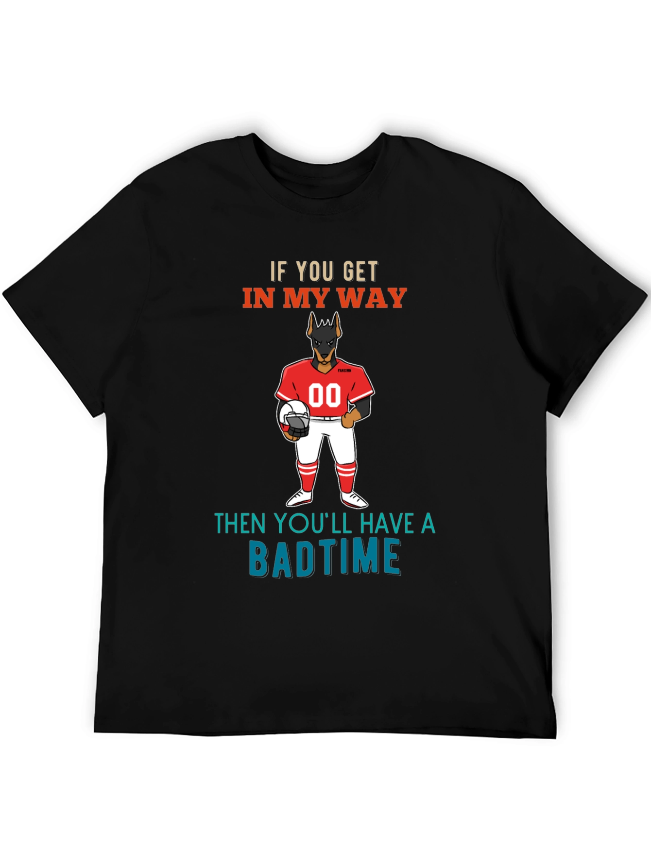 Badtime Football Dog T-Shirt