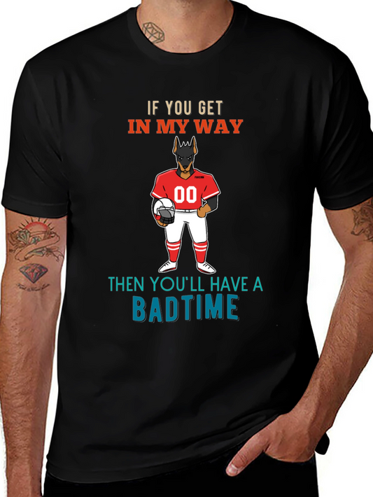 Badtime Football Dog T-Shirt