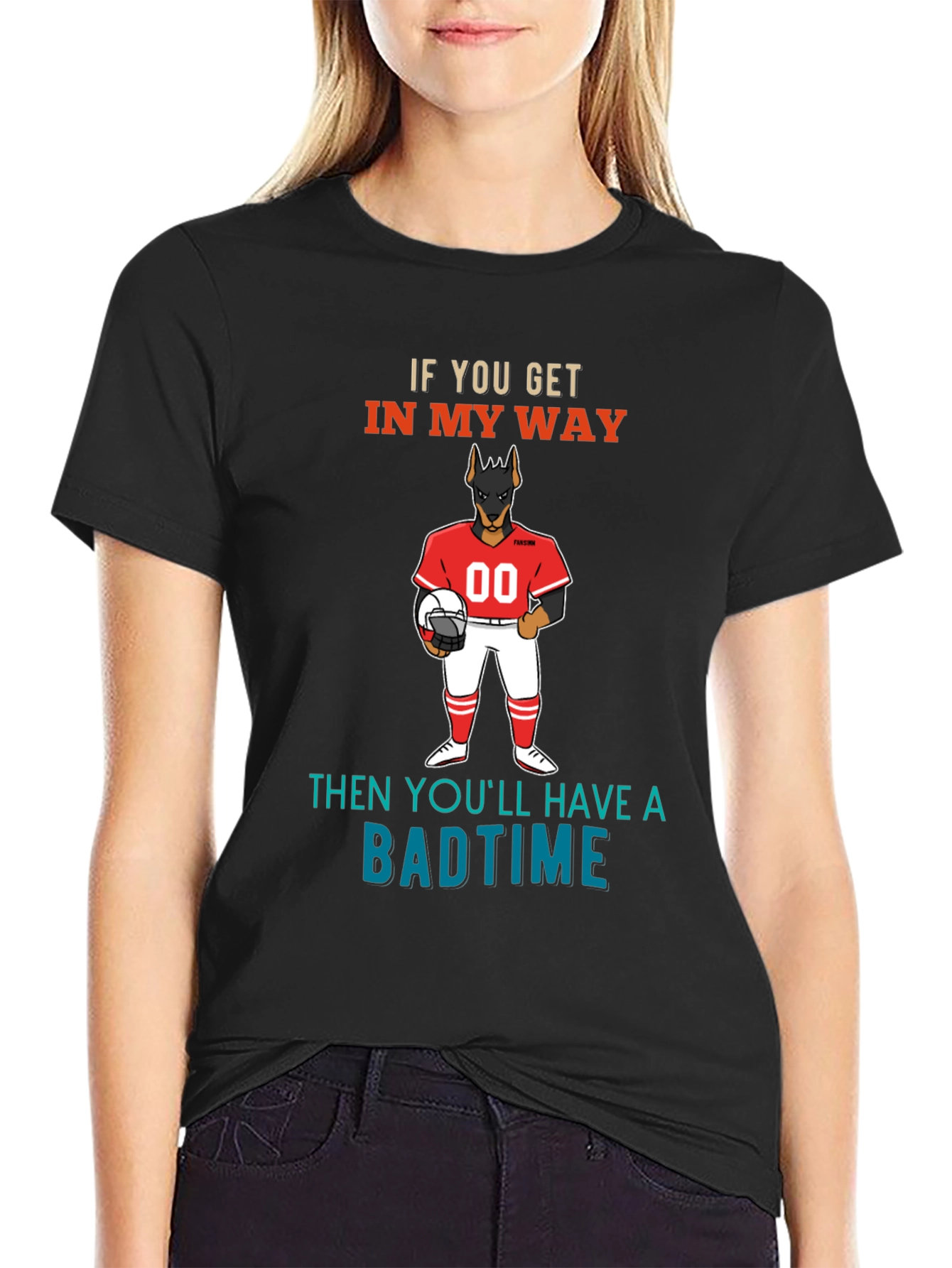 Badtime Football Dog T-Shirt