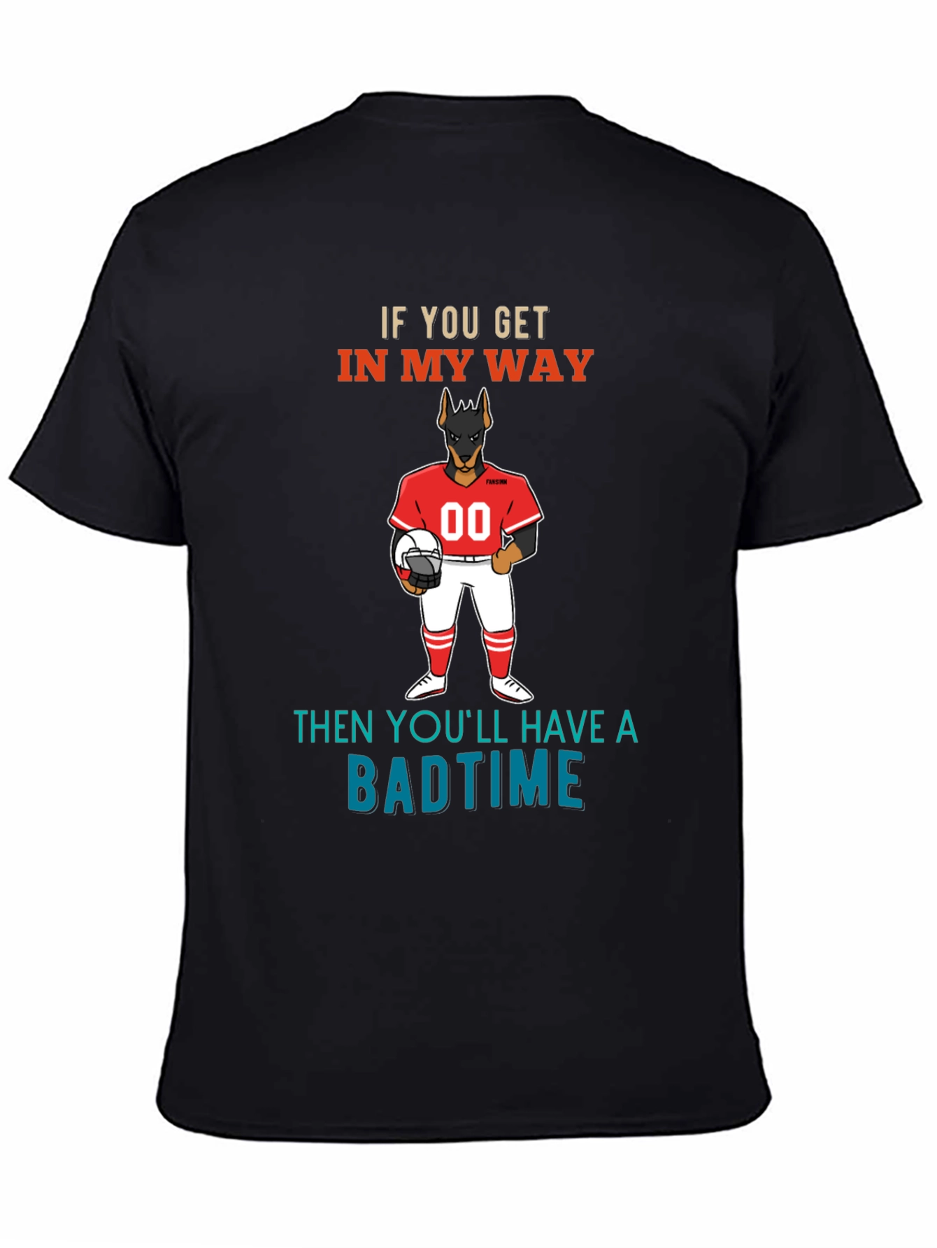 Badtime Football Dog T-Shirt